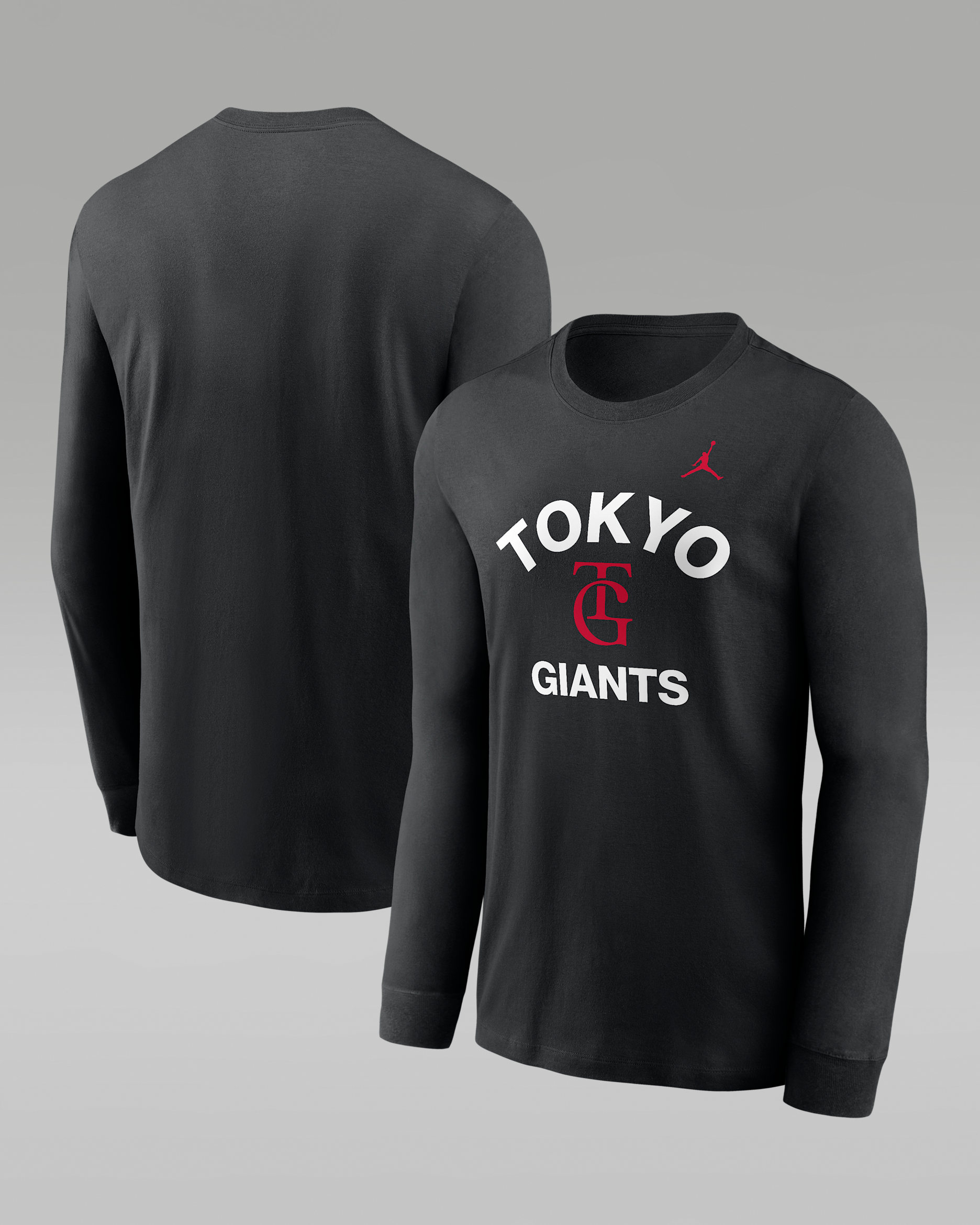 東京 読売ジャイアンツ x ジョーダン エクスクルーシブ コレクション メンズ ロングスリーブ Tシャツ - ブラック