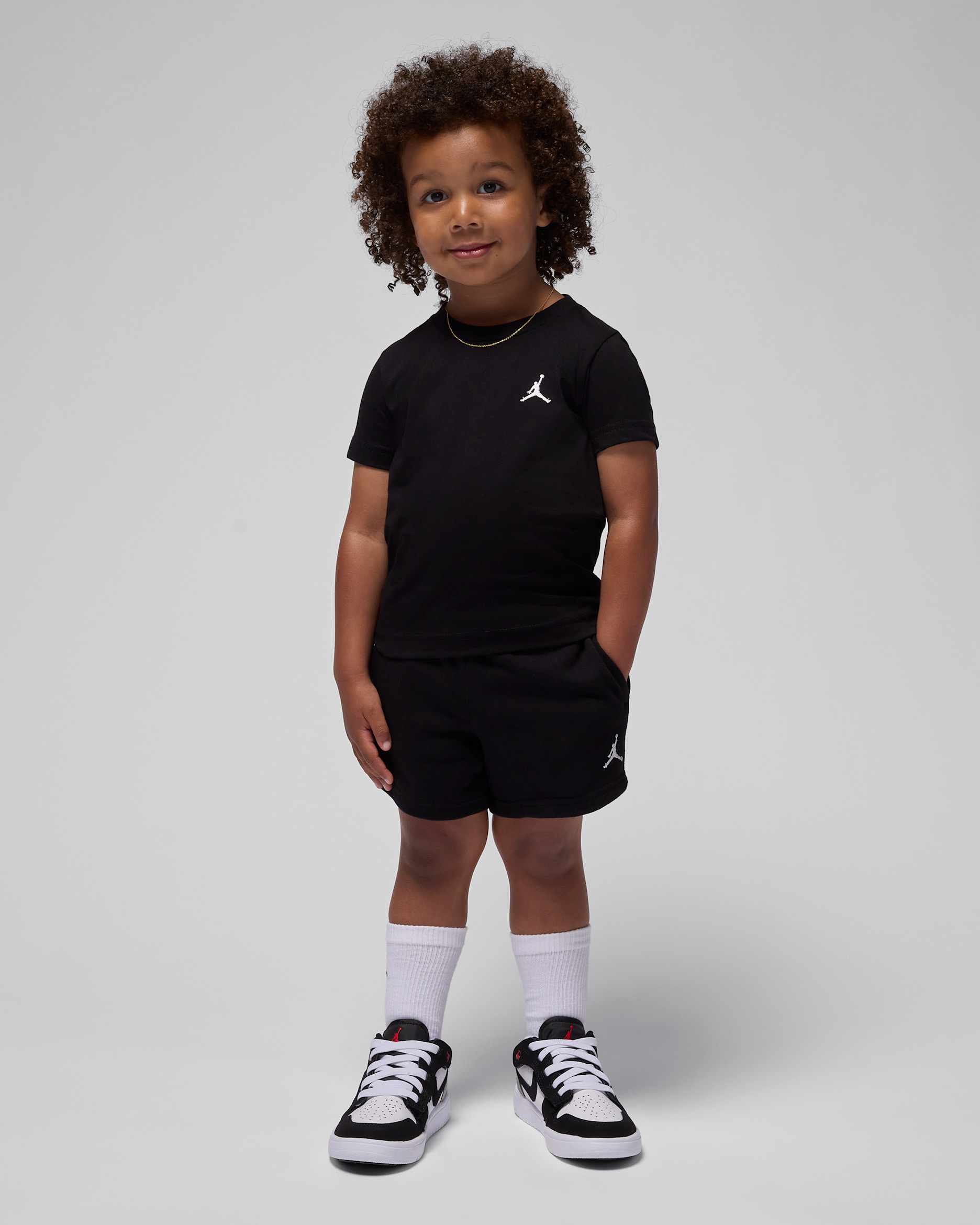 Jordan Brooklyn Essentials Toddler 2-Piece French Terry Shorts Set - Black