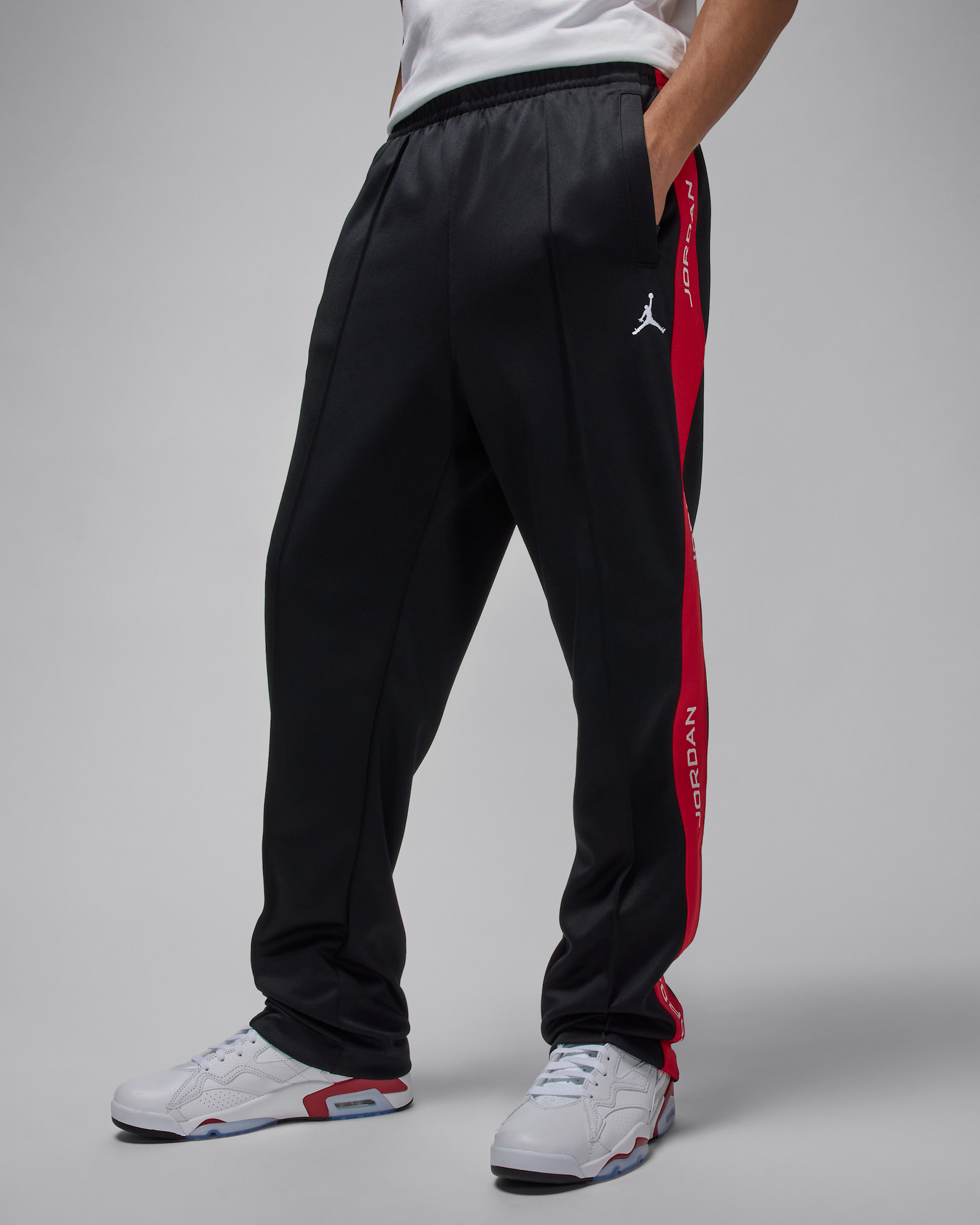 Pantalon de survêtement Jordan Essentials pour homme - Noir/Gym Red/Blanc