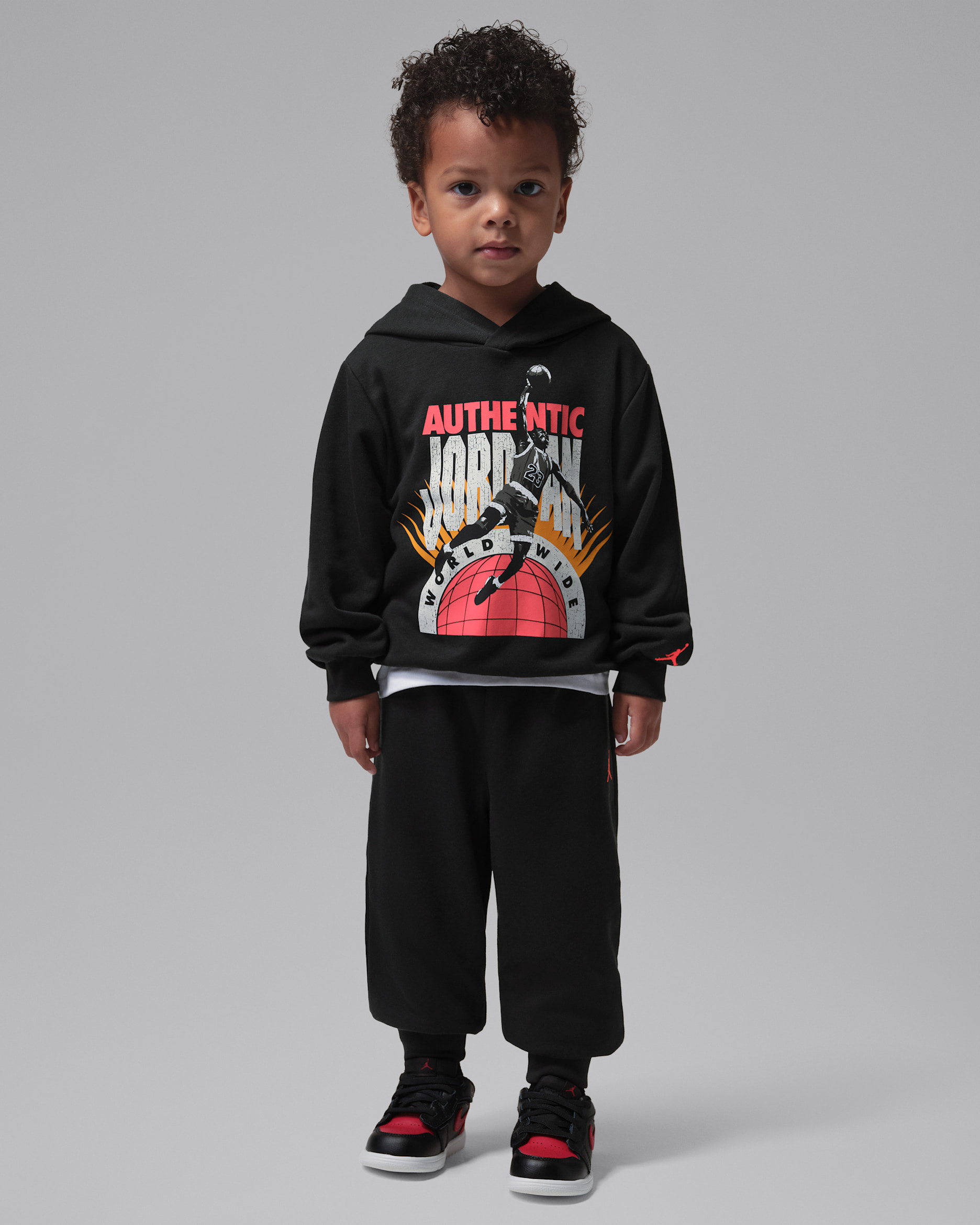 Jordan Brooklyn French Terry Toddler AJ6 2-Piece Pullover Set - Off Noir