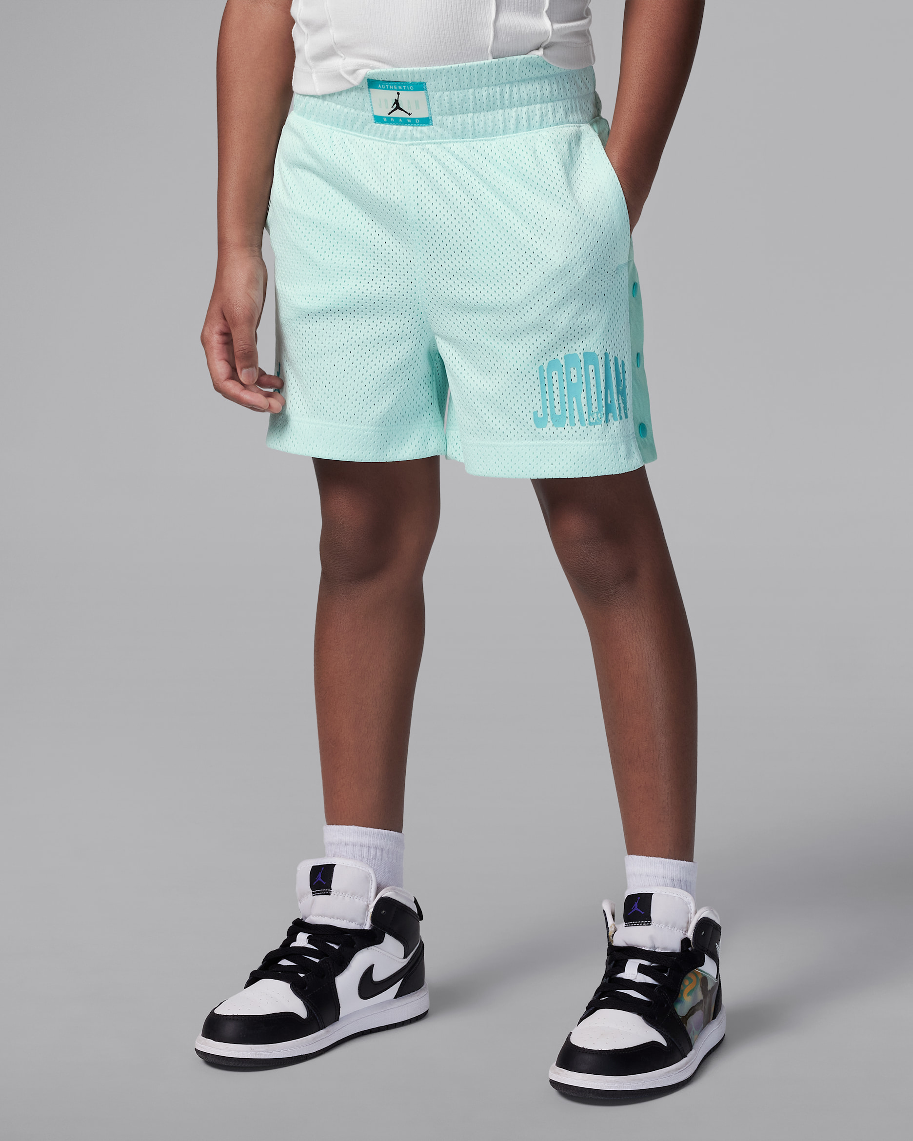Jordan Dri-FIT Training Camp Little Kids' Jumpman Mesh Shorts - Igloo