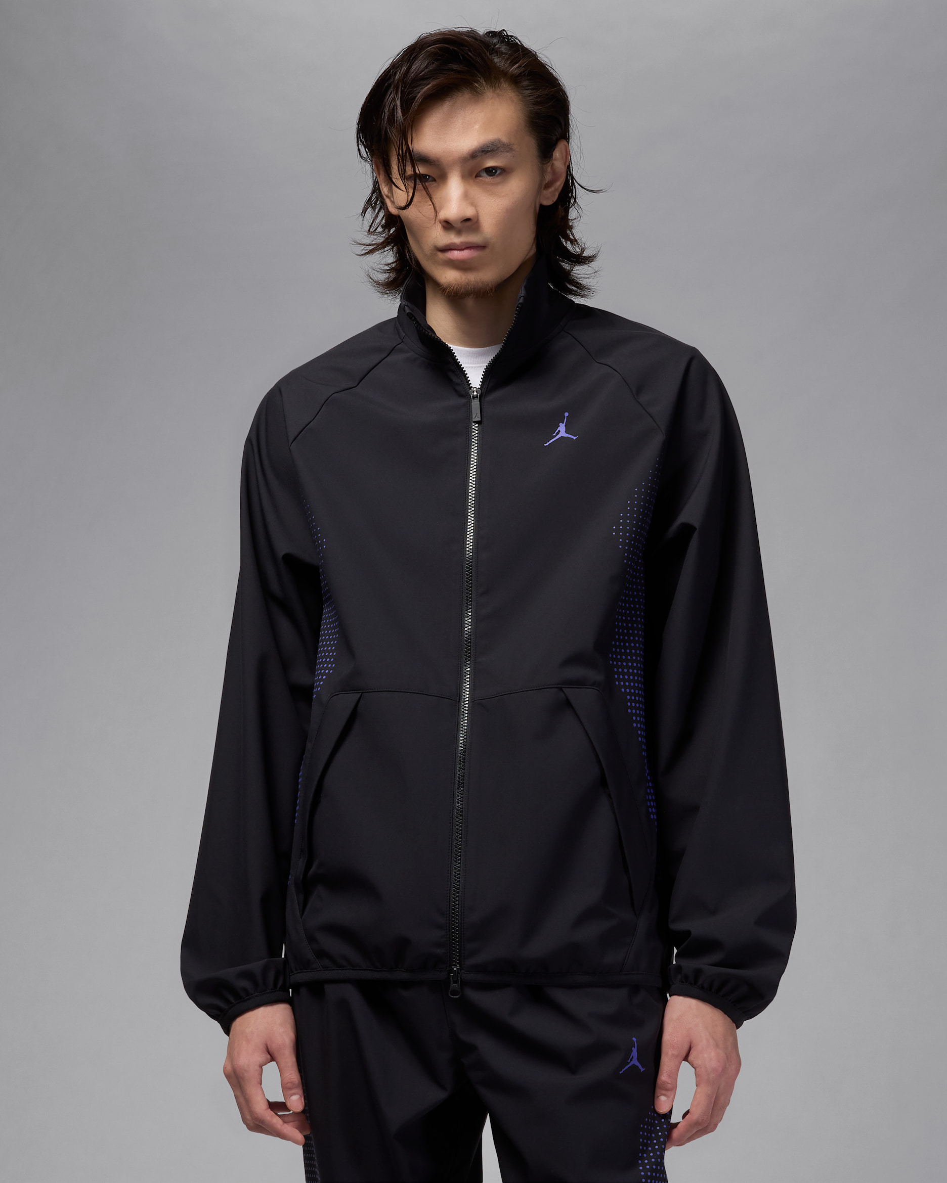 Jordan Sport JAM Men's Warm-Up Jacket - Black/Purple Comet