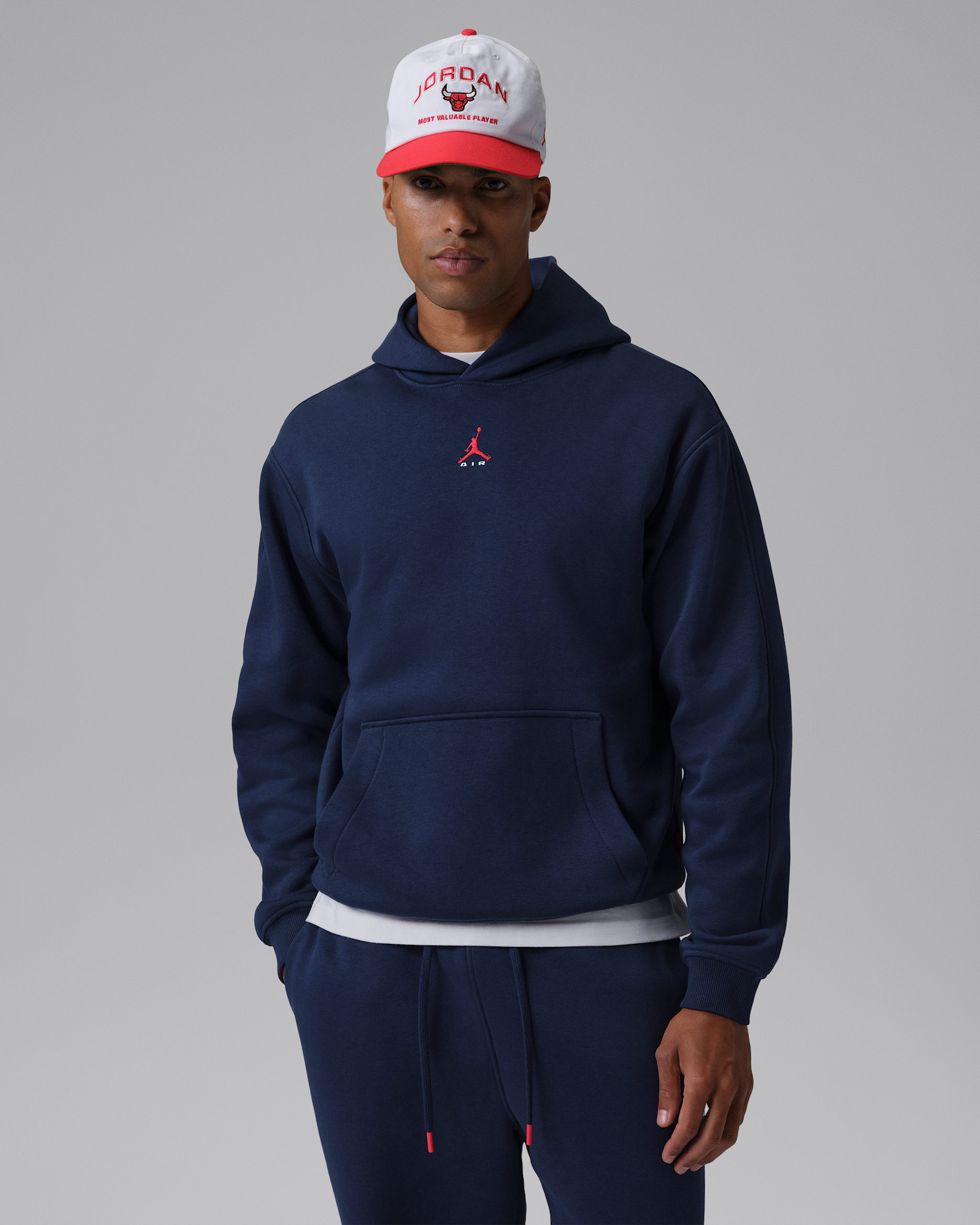 Jordan Brooklyn Men's Pullover Hoodie - College Navy/University Red