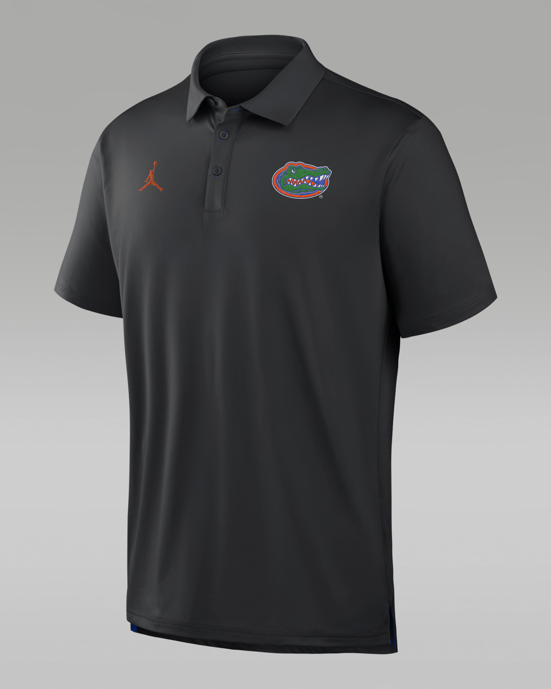 Polo universitario marca Jordan Dri-FIT para hombre Florida Tour - Negro/Royal juego