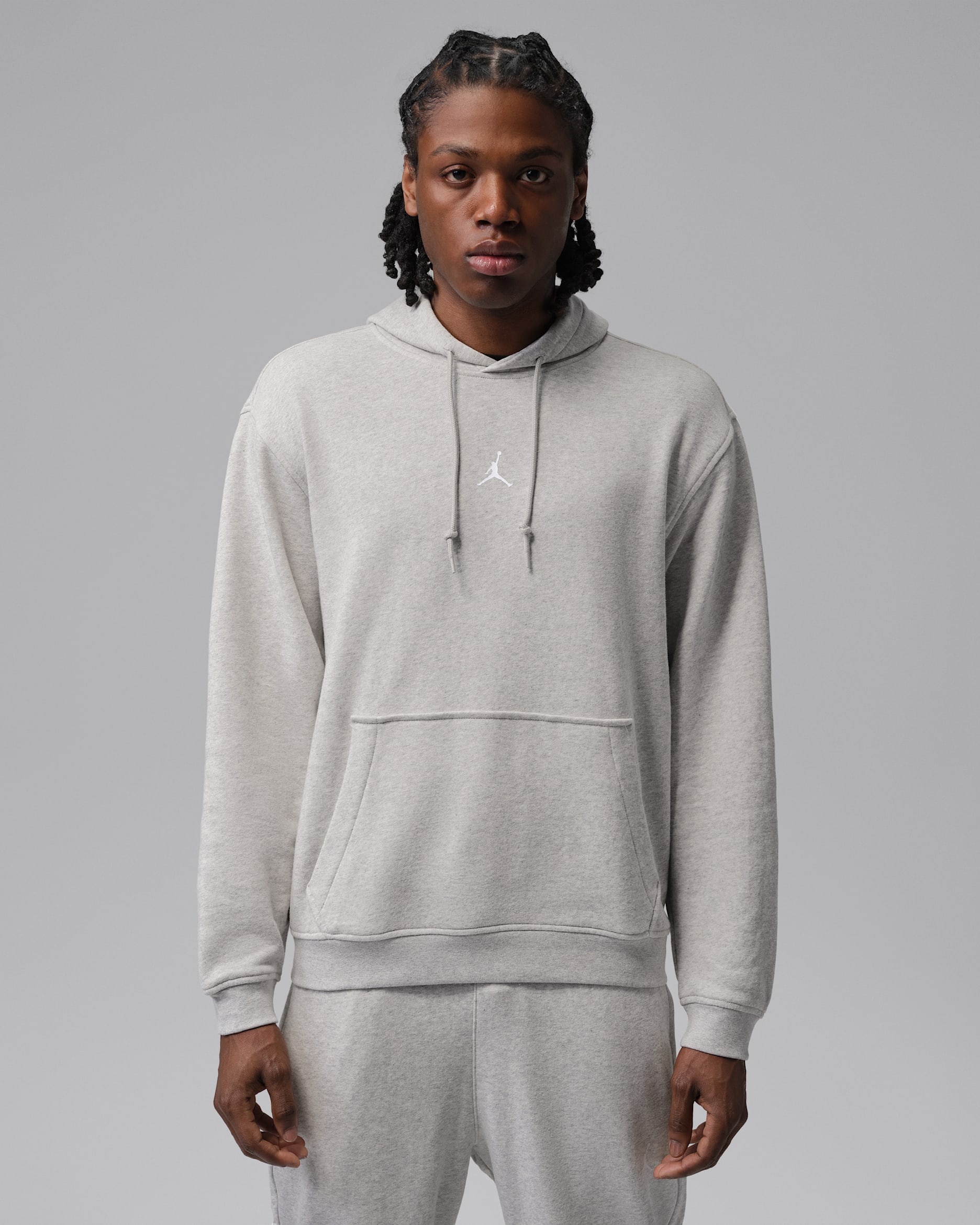 Jordan Sport Crossover Men's Dri-FIT Fleece Pullover Hoodie - Grey Heather