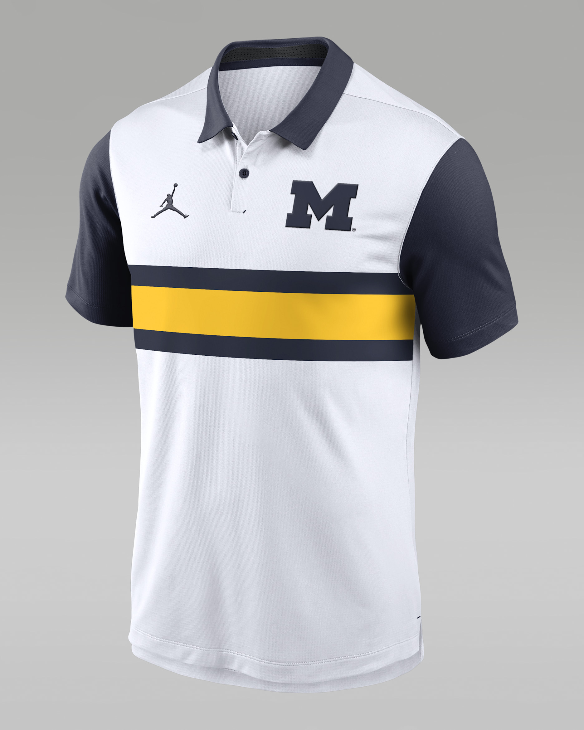 Michigan Wolverines Primetime Campus Vapor Men's Jordan Dri-FIT College Polo - White