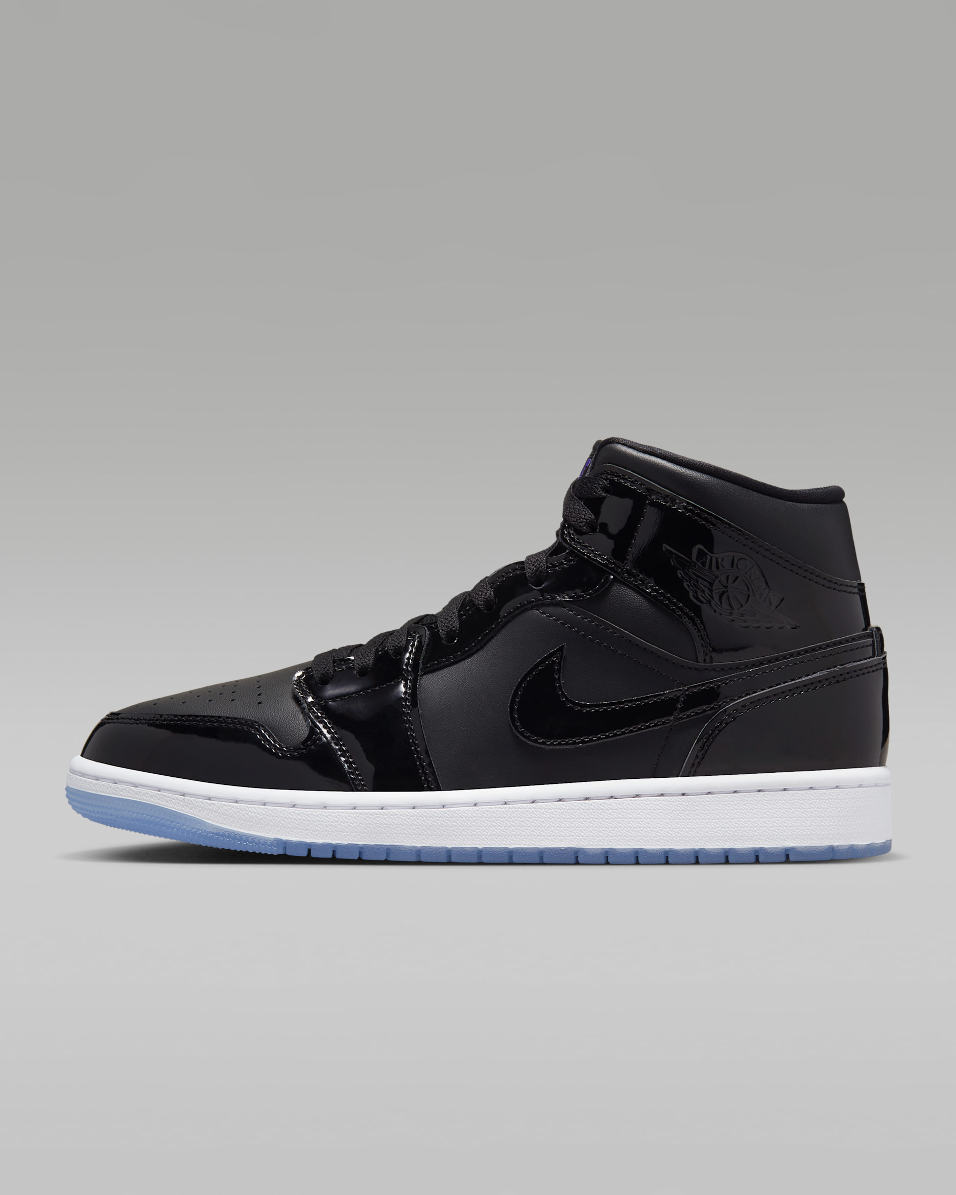 Air Jordan 1 Mid SE Men's Shoes - Black/White/Dark Concord