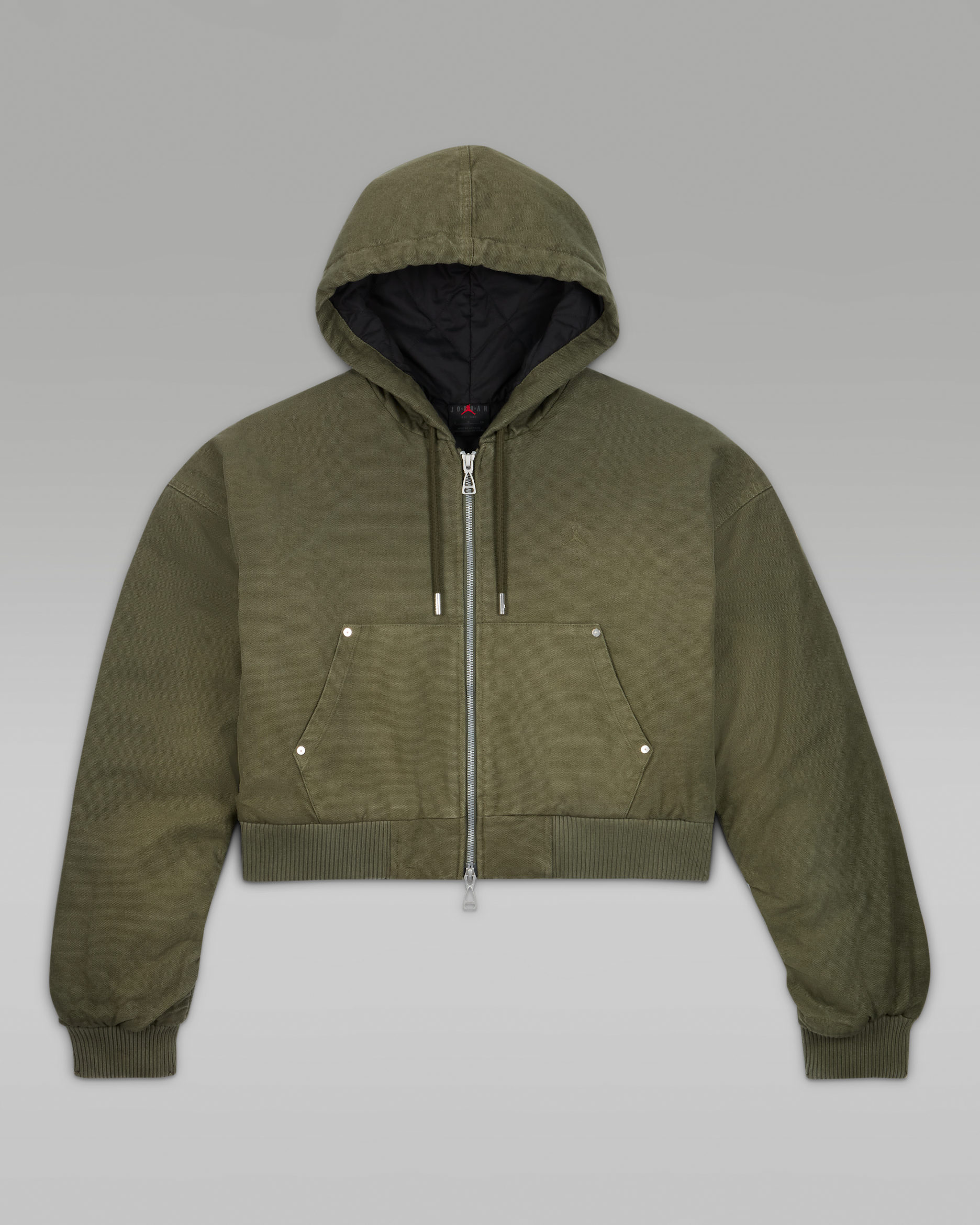 Jordan x Travis Scott Women's Hooded Canvas Jacket - Cargo Khaki