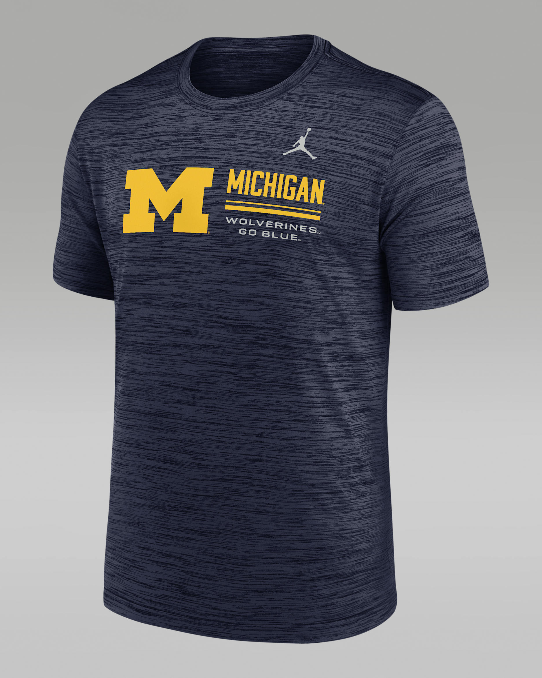 Michigan Sideline Velocity Men's Jordan Brand Dri-FIT College T-Shirt - College Navy