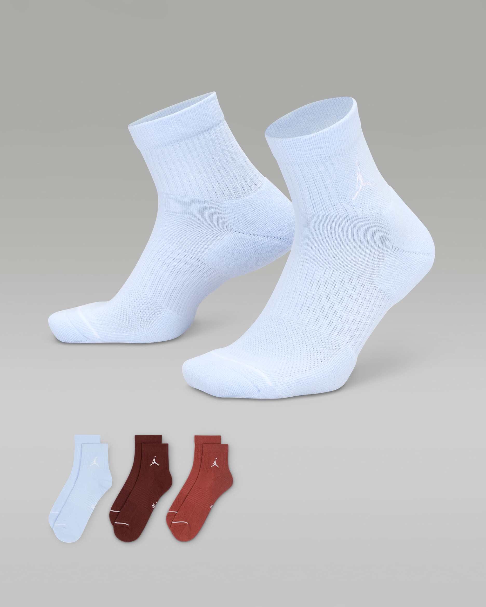 Jordan Everyday Ankle Socks (3 Pairs) - Multi-Color