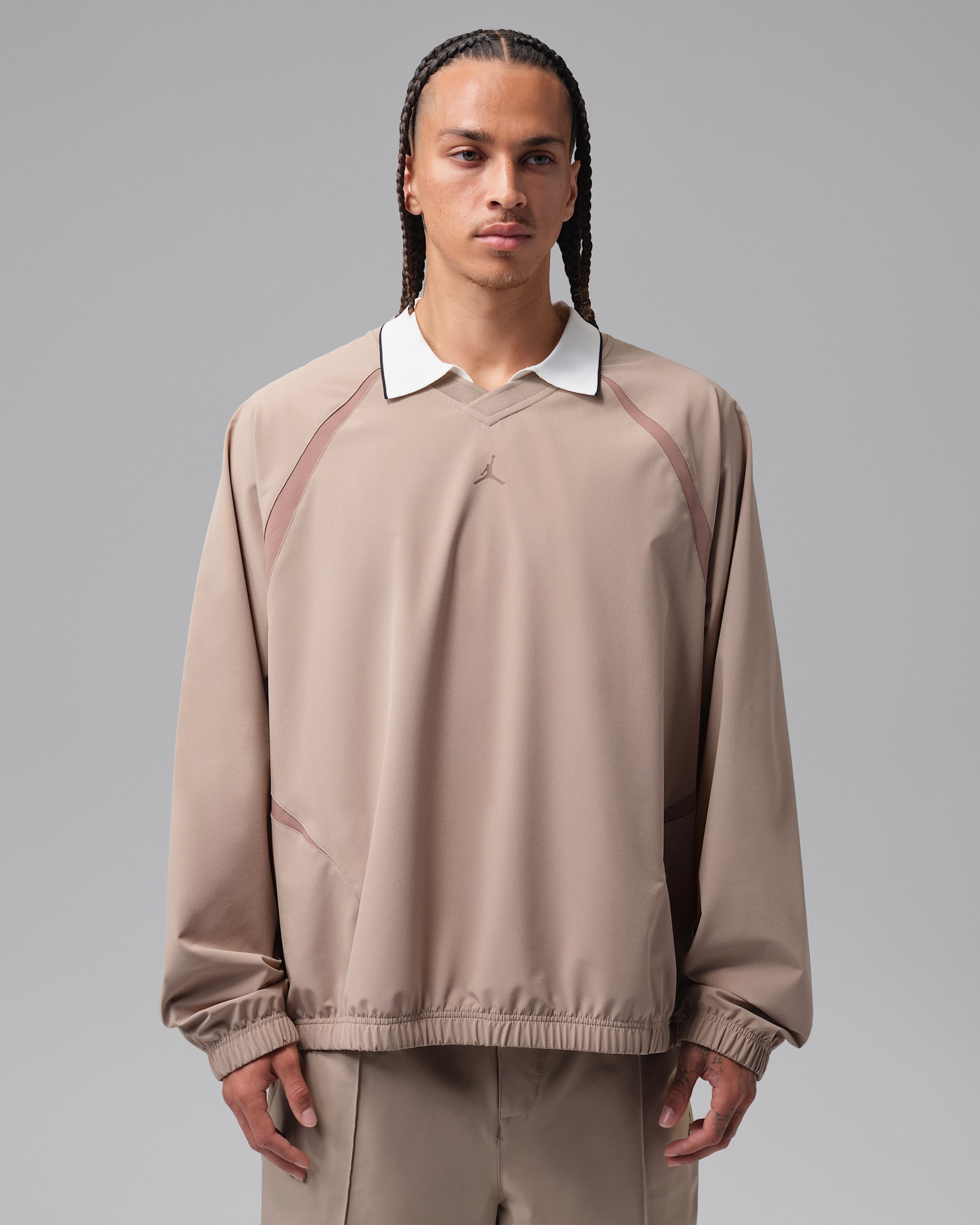 Jordan Golf Men's Repel Long-Sleeve Woven Top - Khaki/Archaeo Brown/Archaeo Brown
