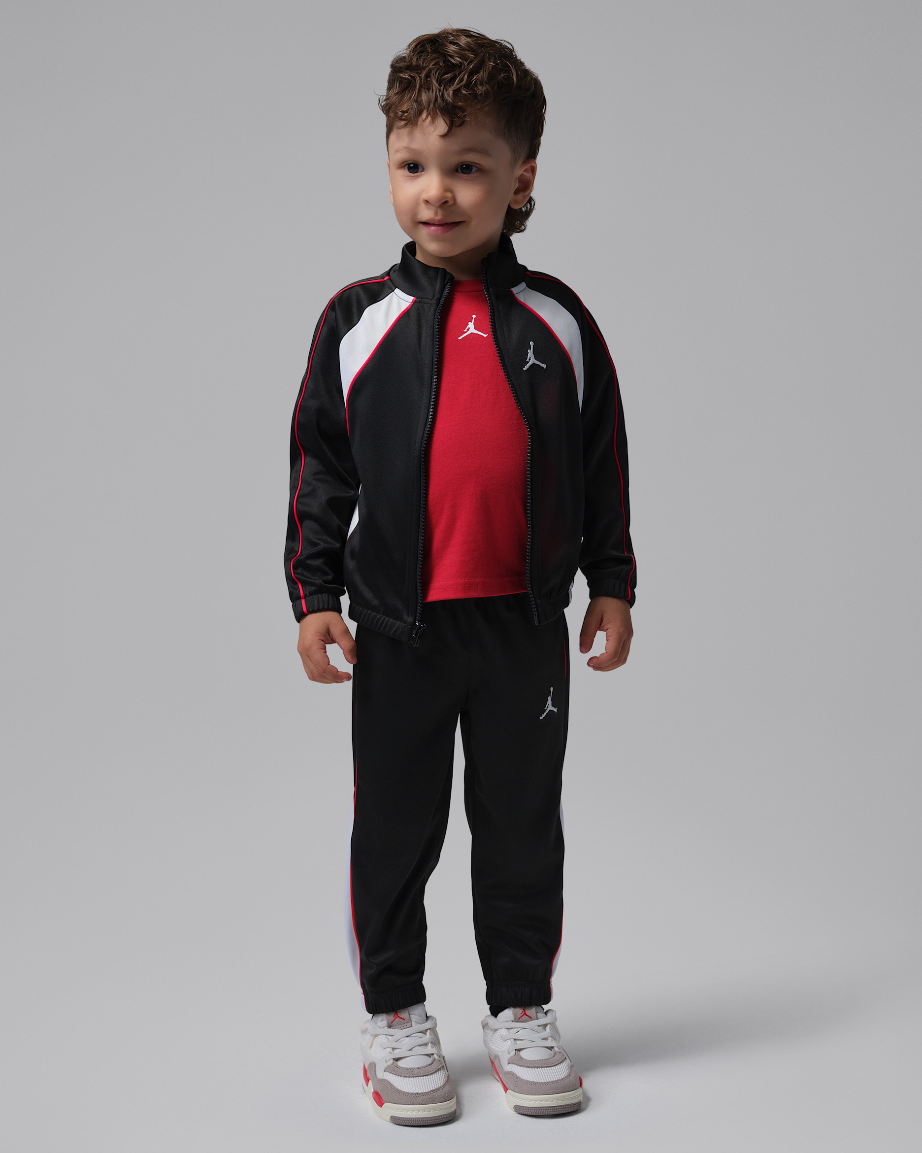 Jordan Toddler Colorblock 2-Piece Tricot Piping Set - Black