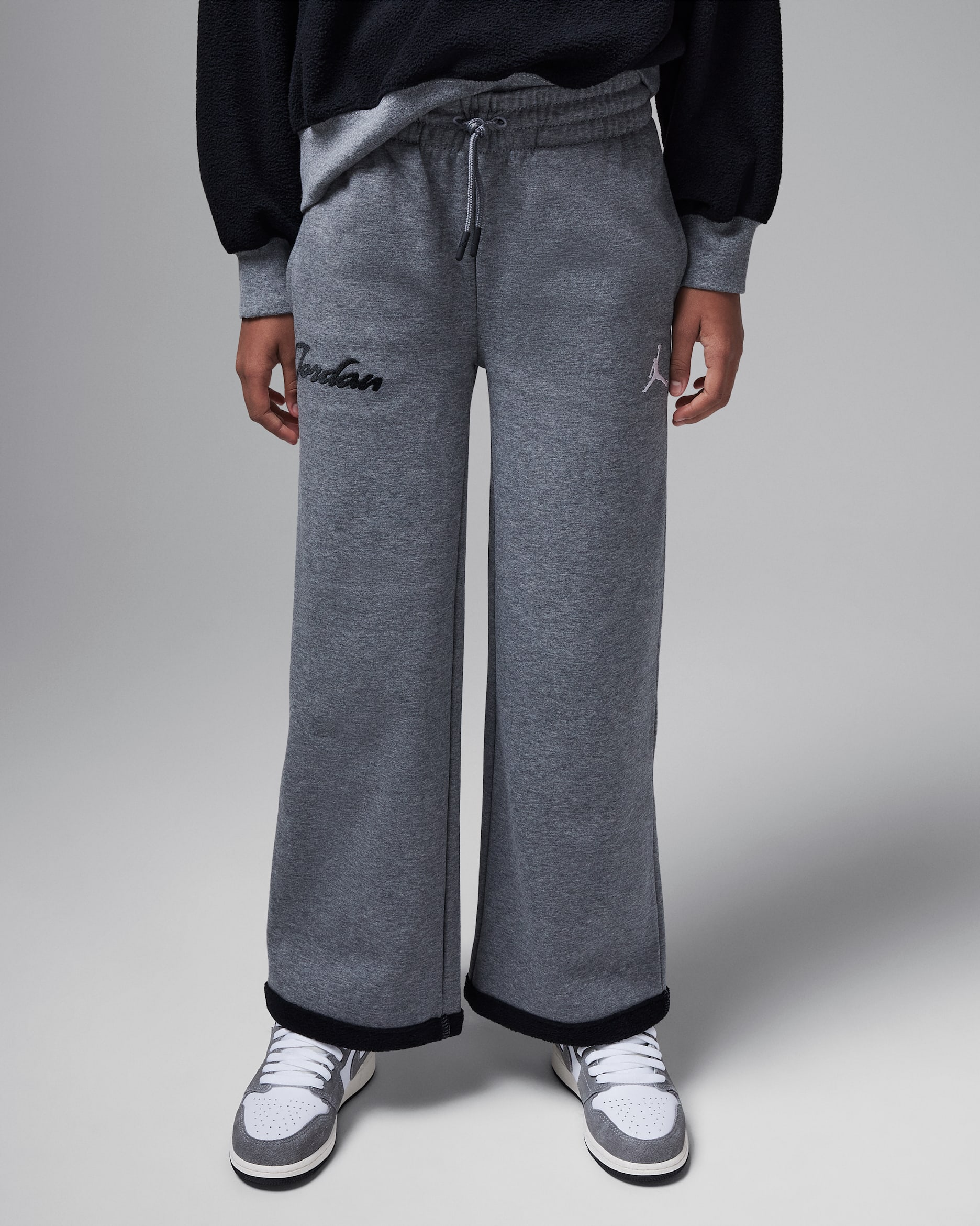 Jordan Big Kids' Meta-Enchantment Cozy Fleece Pants - Carbon Heather