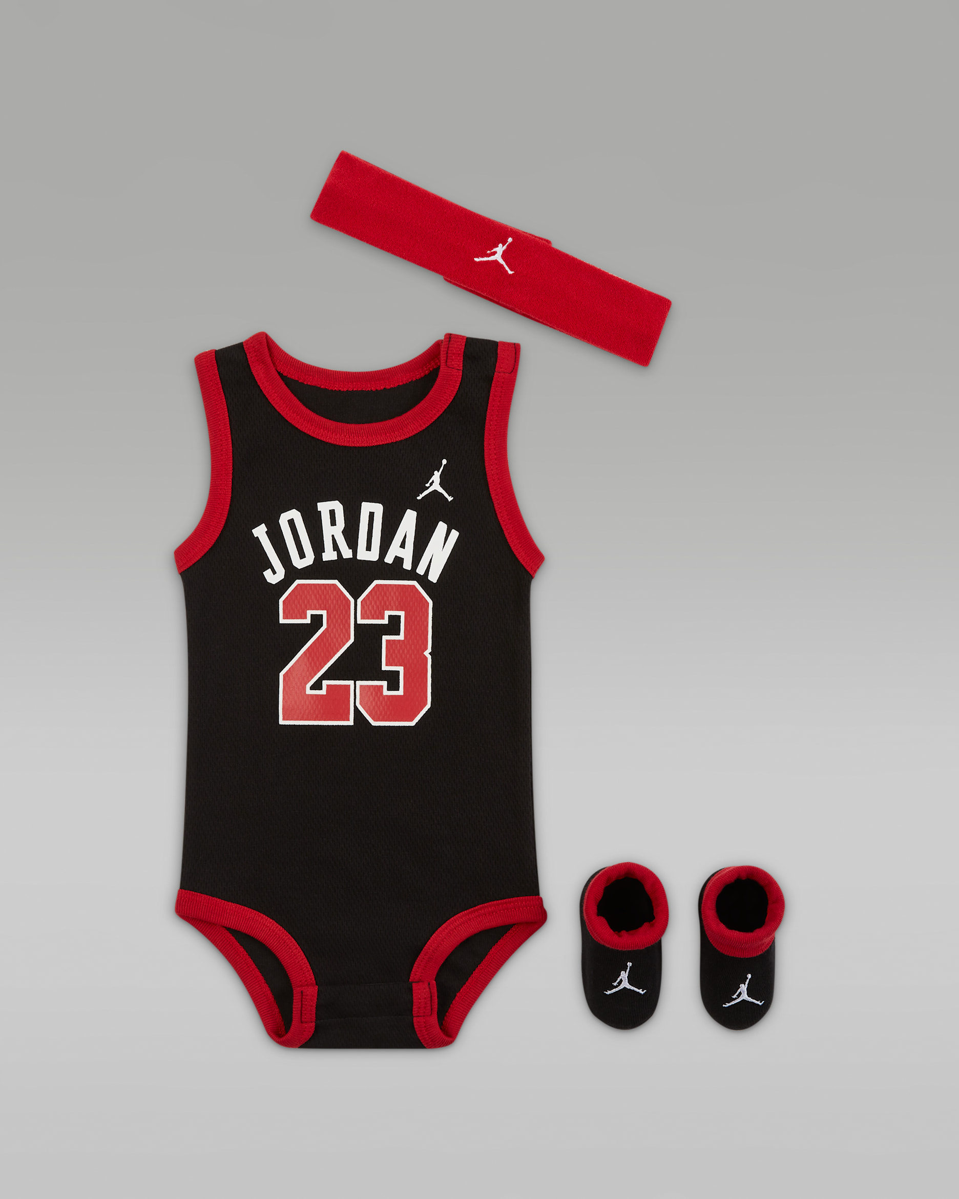 Jordan Baby 3-Piece Jersey Bodysuit Box Set - Black