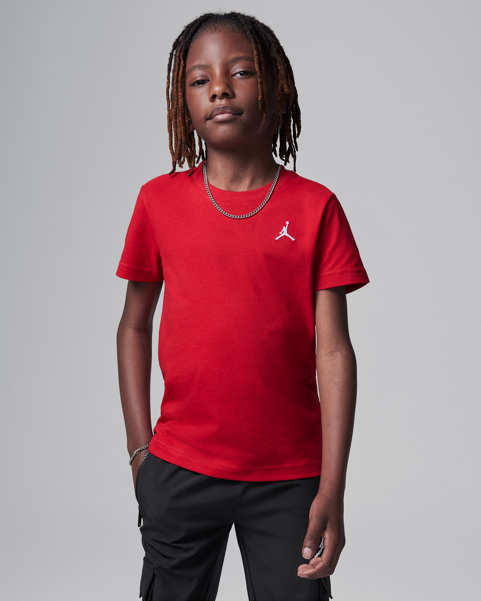 Playera bordada Jumpman Air para niños talla pequeña Jordan - Rojo gimnasio