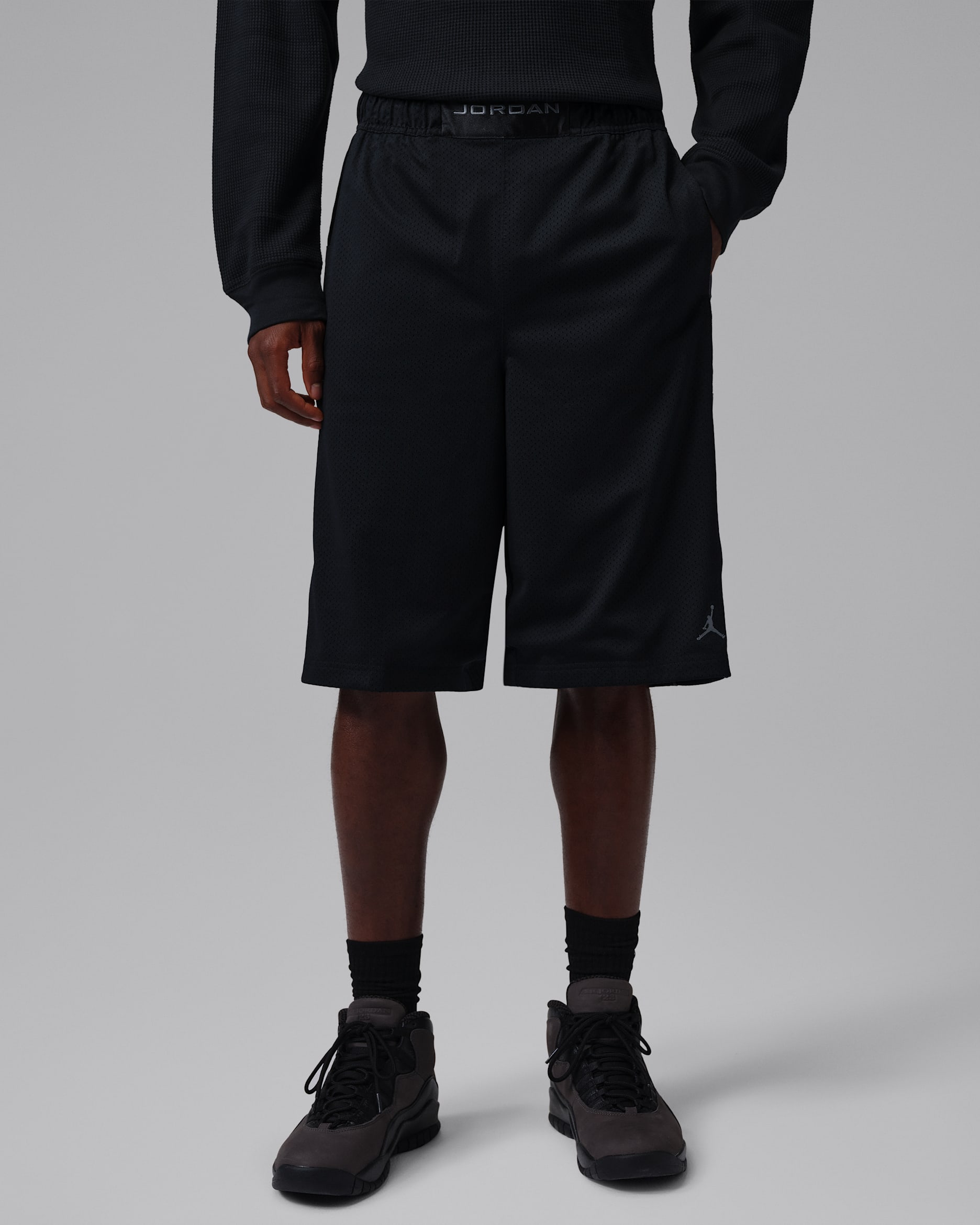 Jordan Brooklyn Mesh Cat Scratch Shorts (Herren) - Schwarz/Iron Grey/Schwarz/Iron Grey