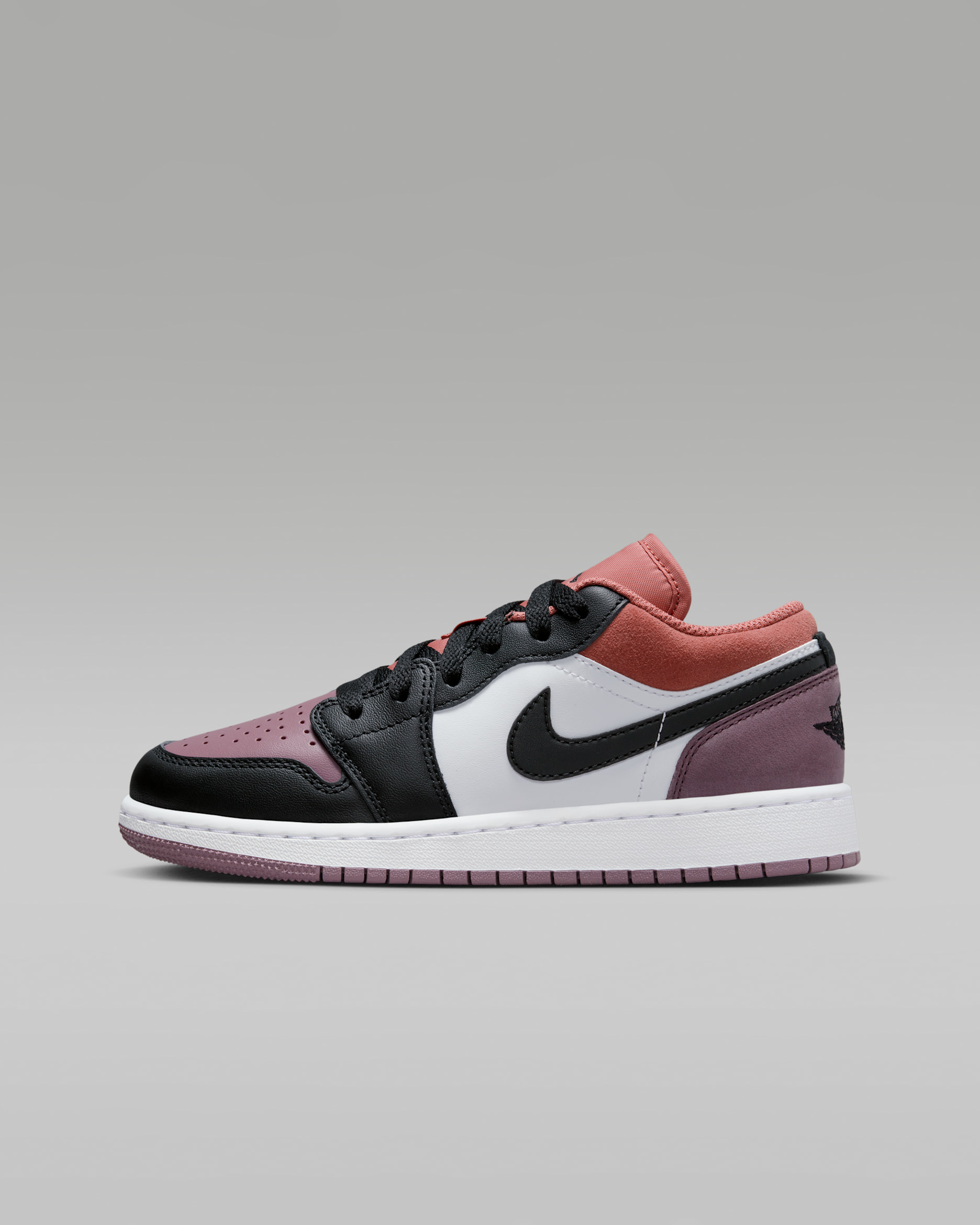 Air Jordan 1 Low SE Older Kids' Shoes - White/Sky J Orange/Sky J Mauve/Black