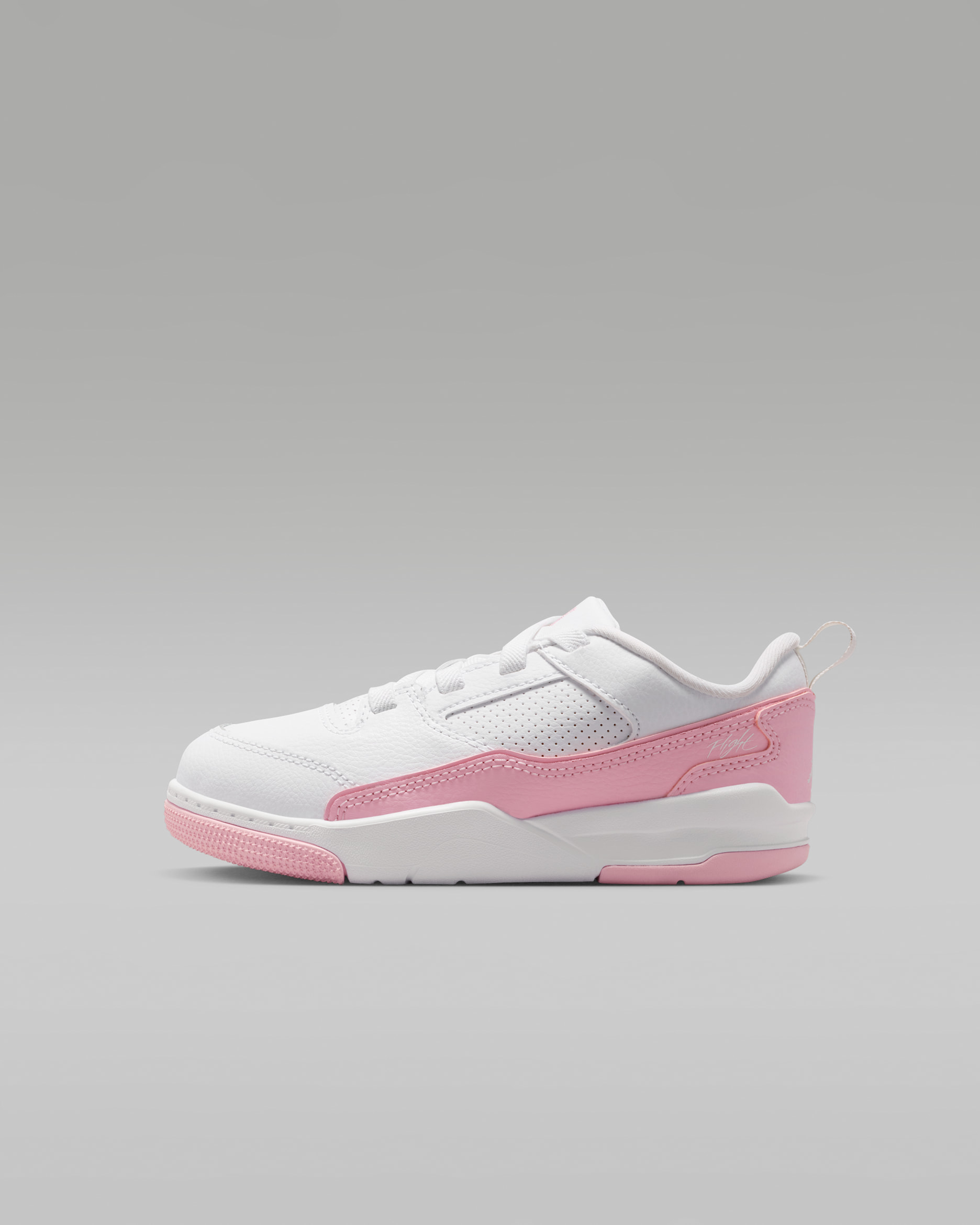 Jordan Flight Court Little Kids' Shoes - White/Medium Soft Pink