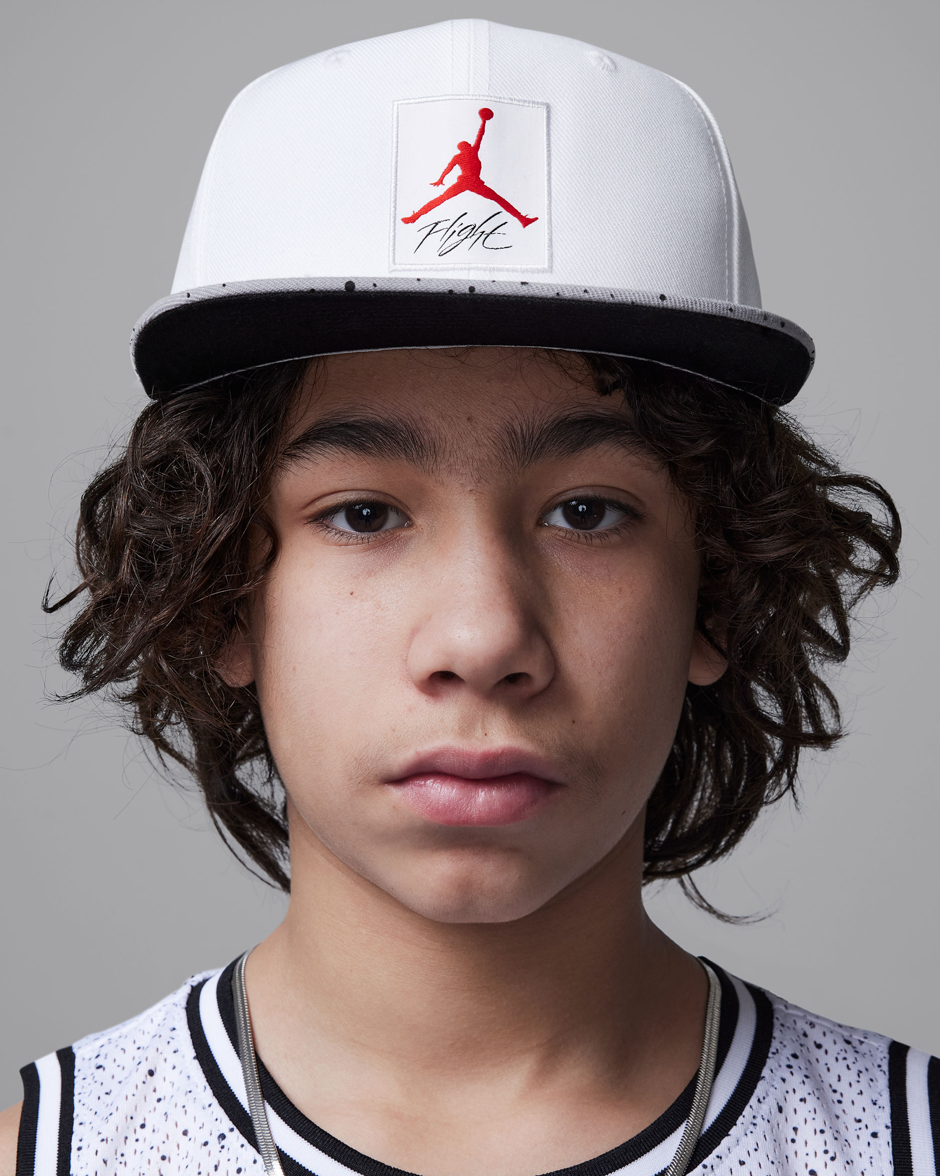 Gorra con visera plana para niños talla grande Retro 4 Jordan - Blanco