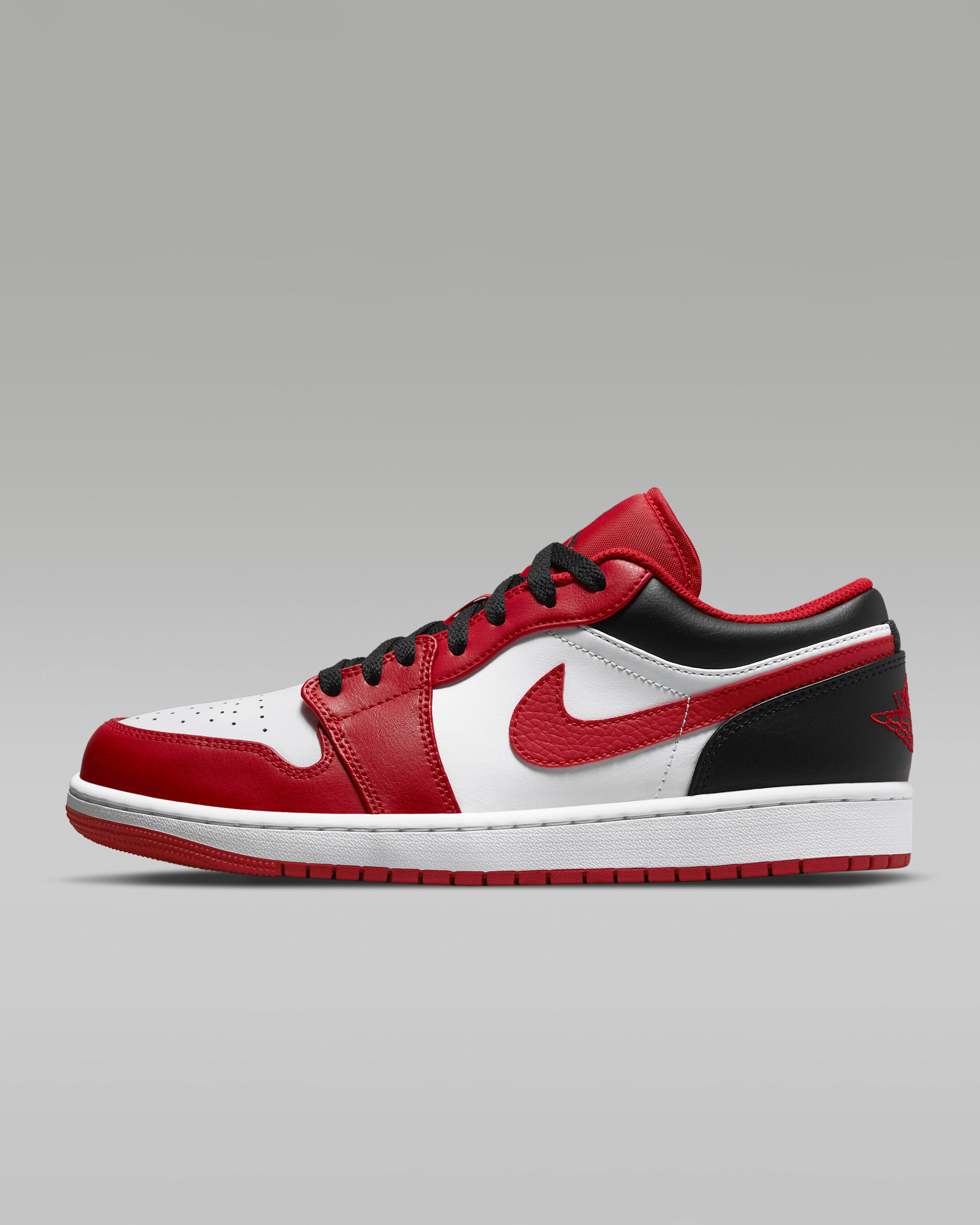Air Jordan 1 Low Men's Shoes - White/Black/Gym Red