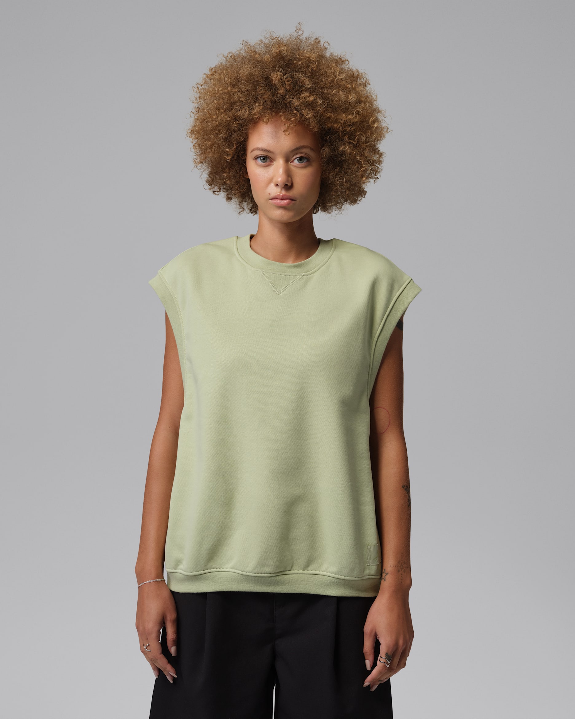 Chaleco para mujer Jordan Flight Fleece - Aura oliva/Prado