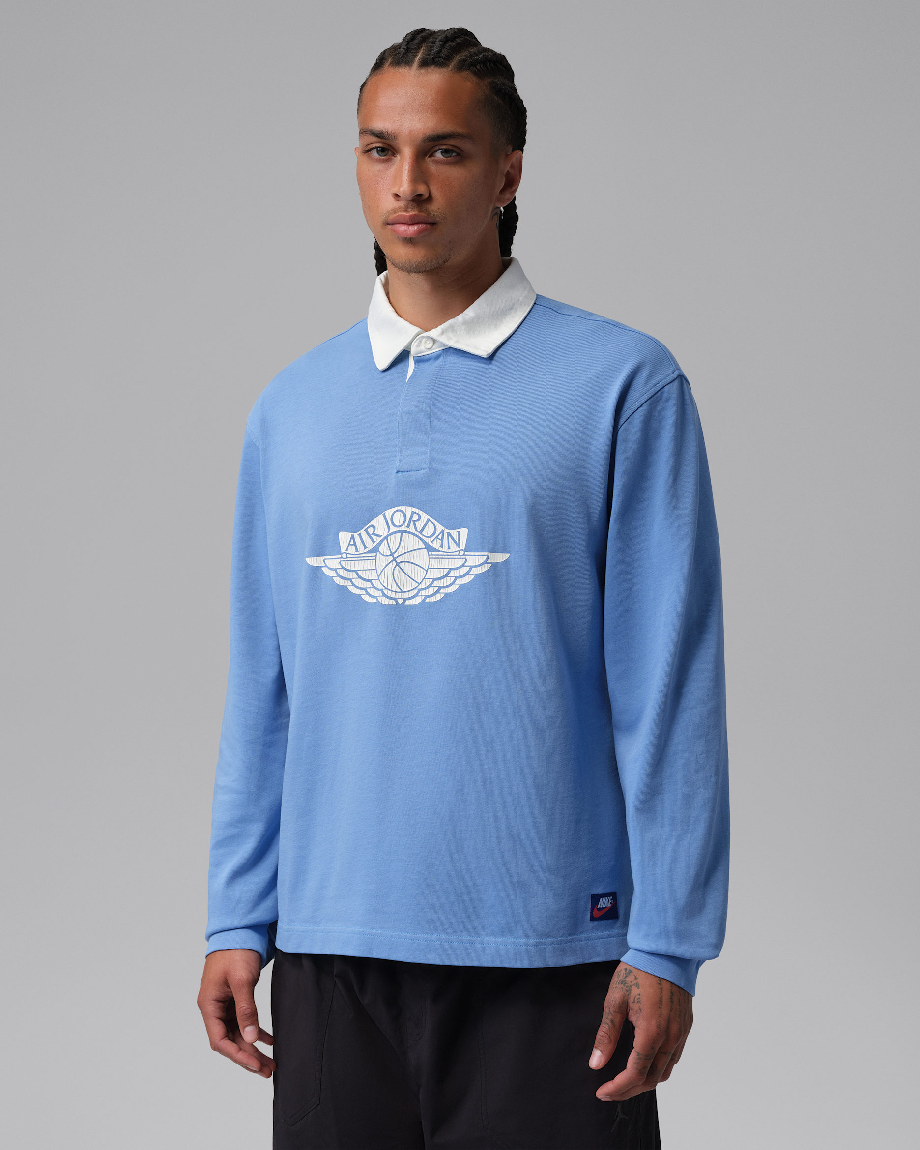 Jordan Flight Essentials Men's Rugby Top - Blue Beyond/Sail