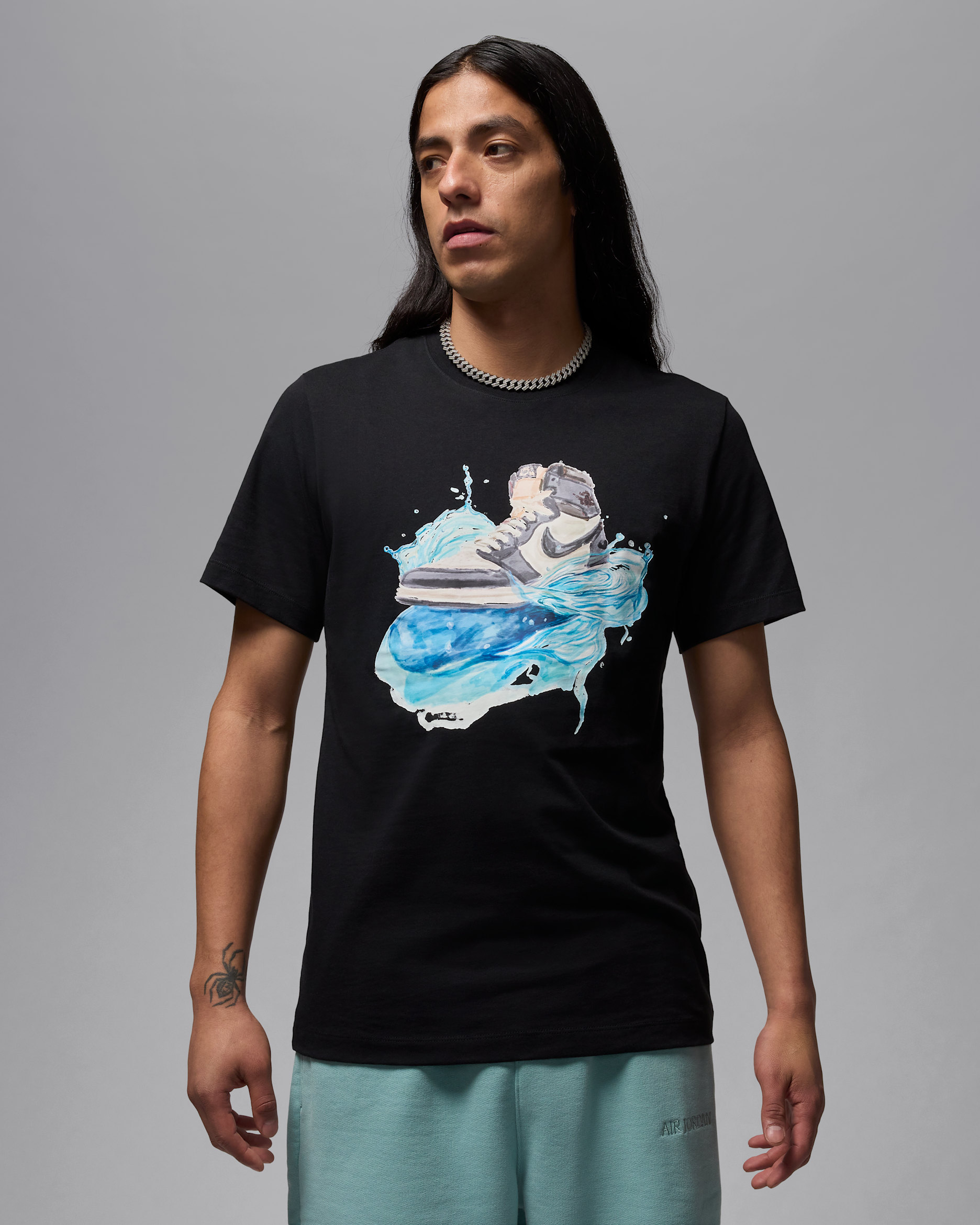 Jordan Flight Essentials AJ1 Men's Short-Sleeve T-Shirt - Black/White