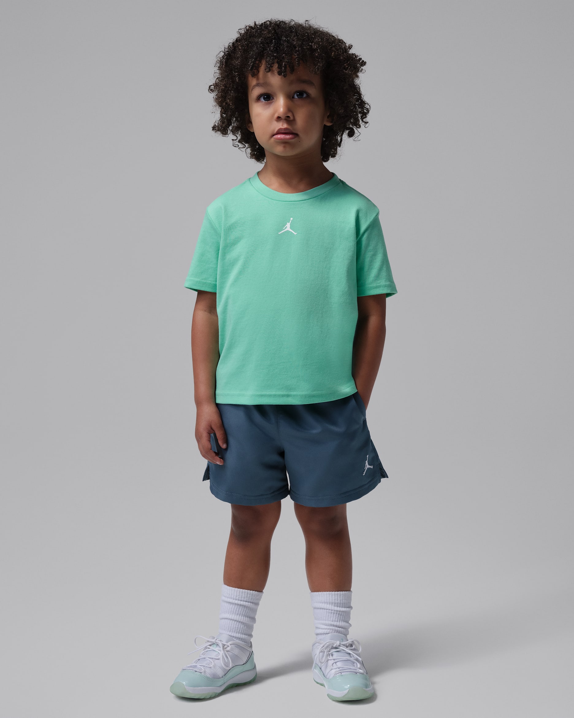 Jordan Toddler Jumpman 2-Piece Woven Play Shorts Set - Ash Green