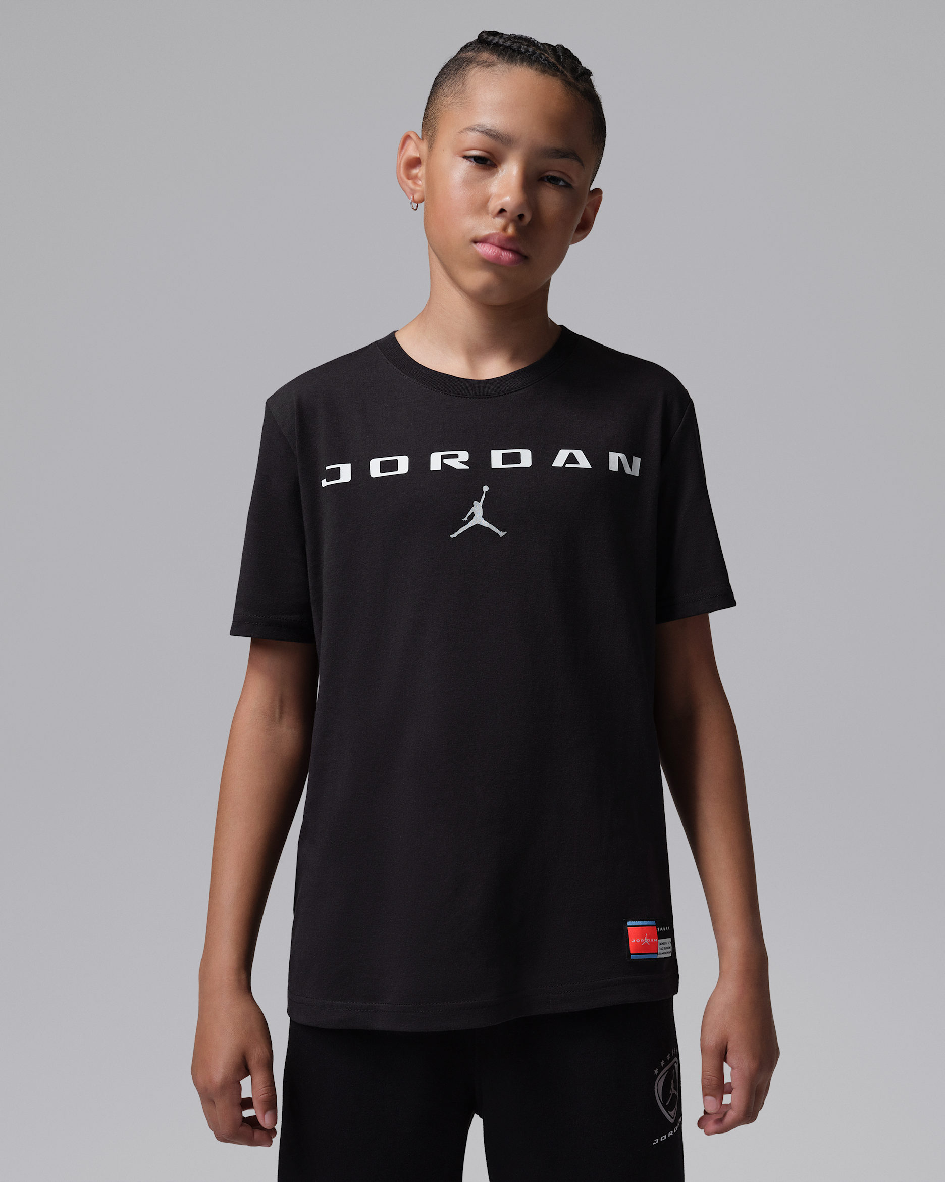 Jordan Brooklyn Football Club T-Shirt mit Grafik (ältere Kinder) - Schwarz