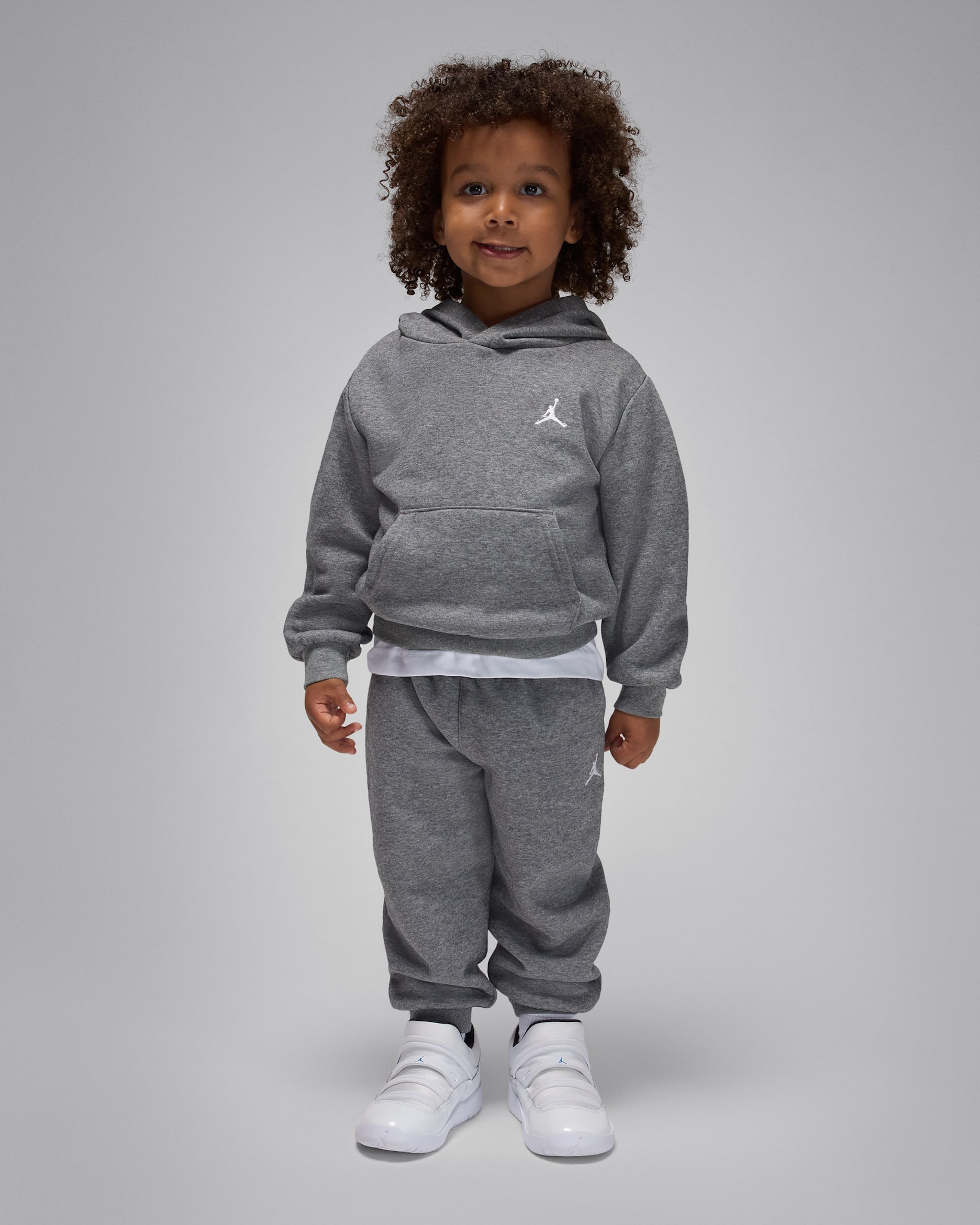 Jordan Brooklyn Fleece Toddler 2-Piece Pullover Hoodie Set - Carbon Heather