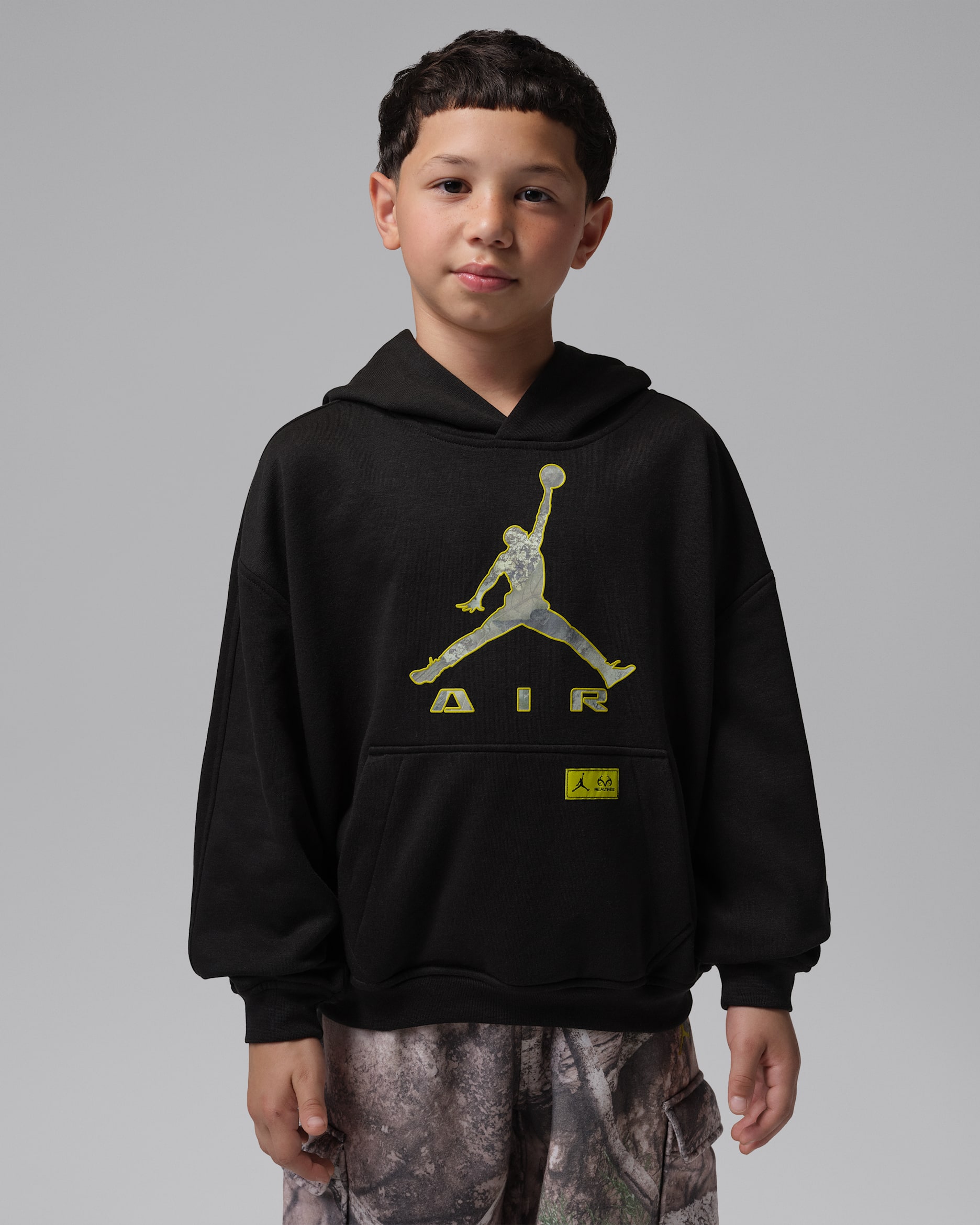 Jordan Big Kids' Brooklyn Realtree 23 Pullover Hoodie - Black