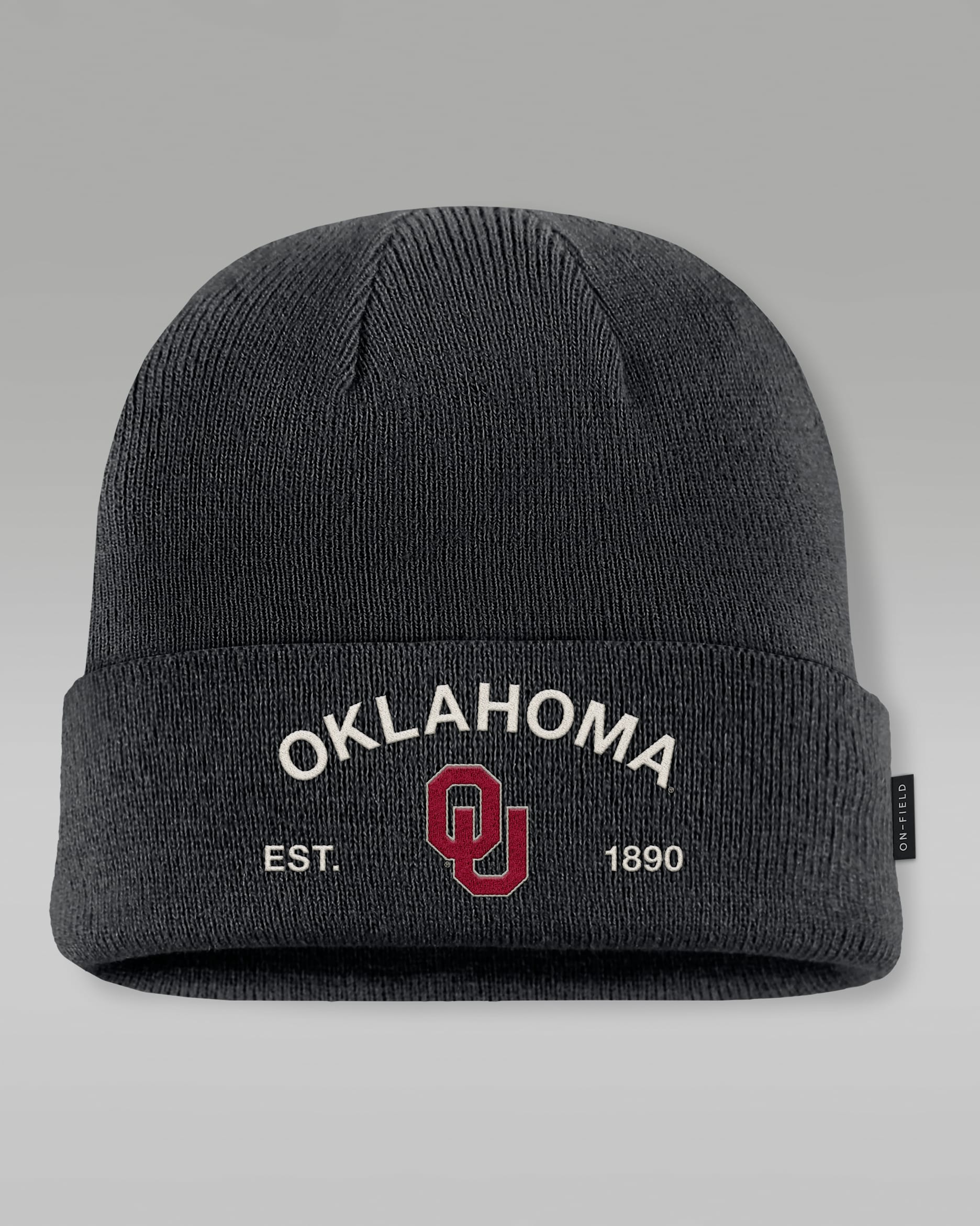 Oklahoma 2025 Military Appreciation Men's Jordan Brand College Cuffed Beanie - Black