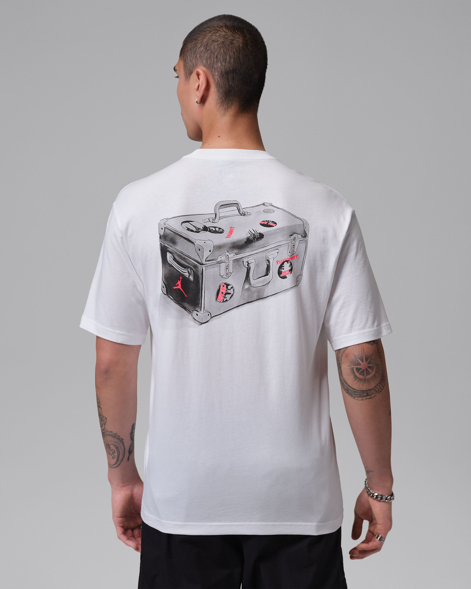 Playera con gráfico para hombre Jordan - Blanco/Infrarrojo 23