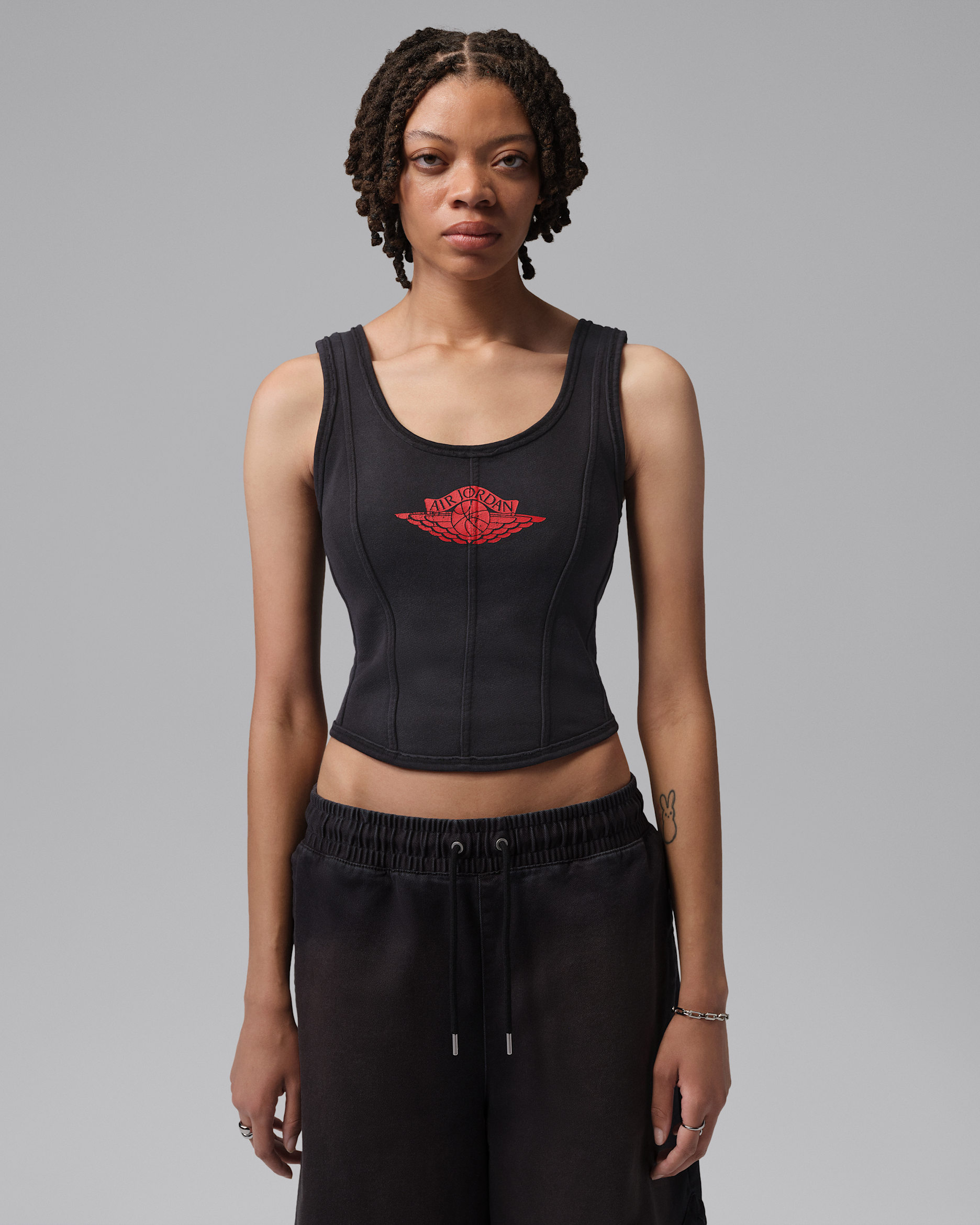Jordan Flight Fleece Women's Corset - Black/University Red
