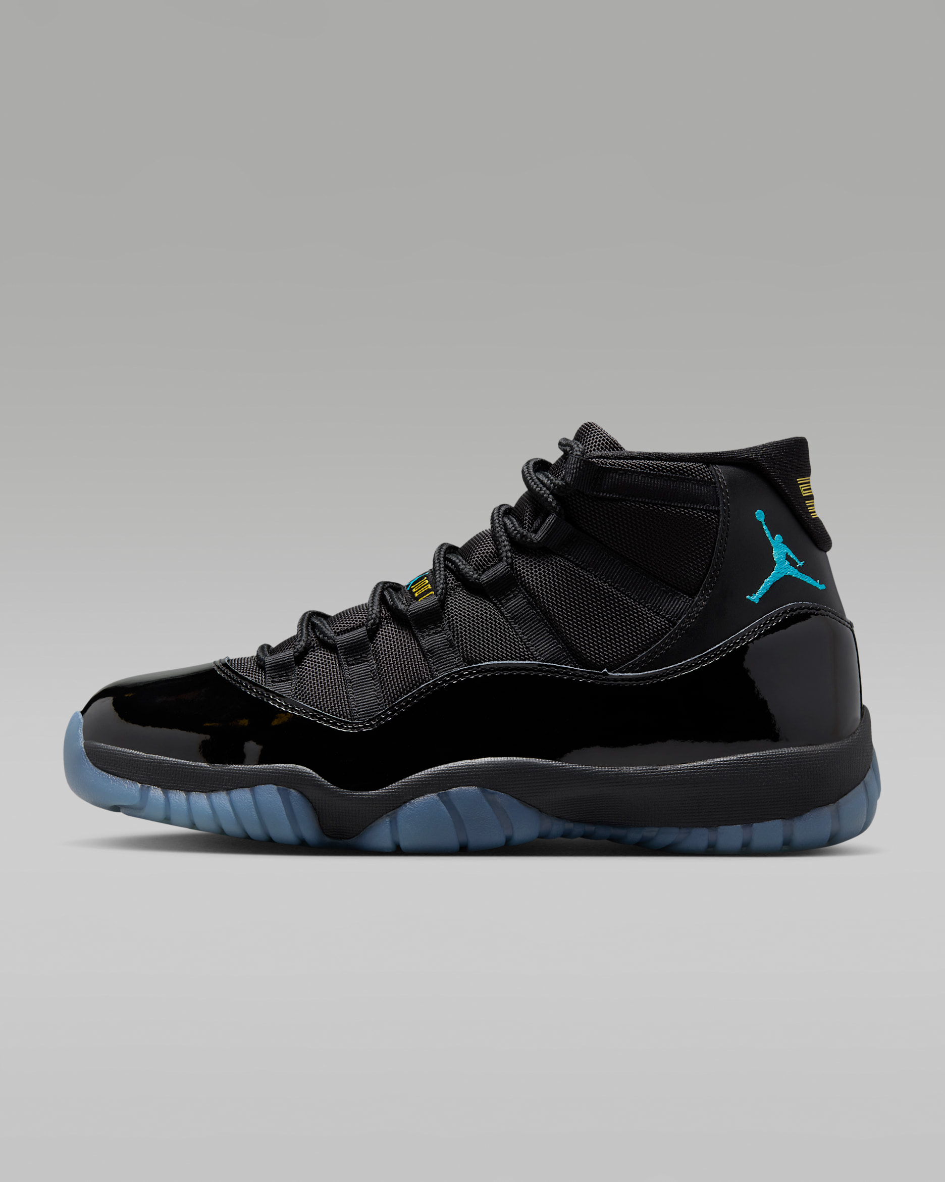 Air Jordan 11 Retro "Gamma" Men's Shoes - Black/Black/Varsity Maize/Gamma Blue