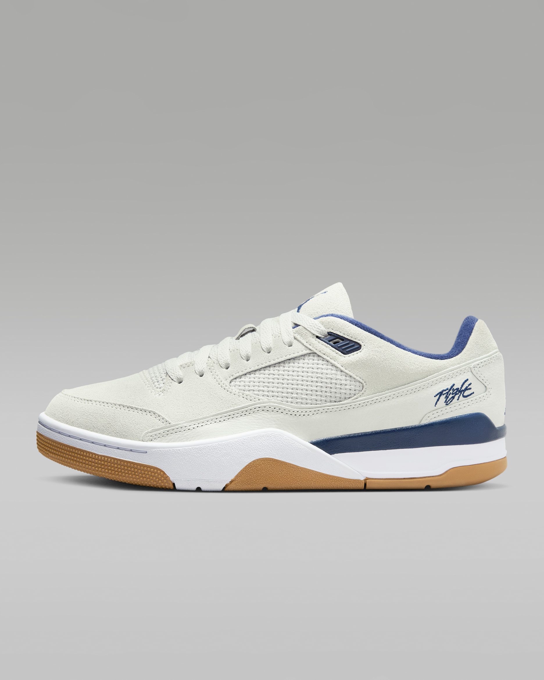 Tenis para hombre Jordan Flight Court - Gris neutro/Blanco/Marrón claro goma/Azul marino medianoche
