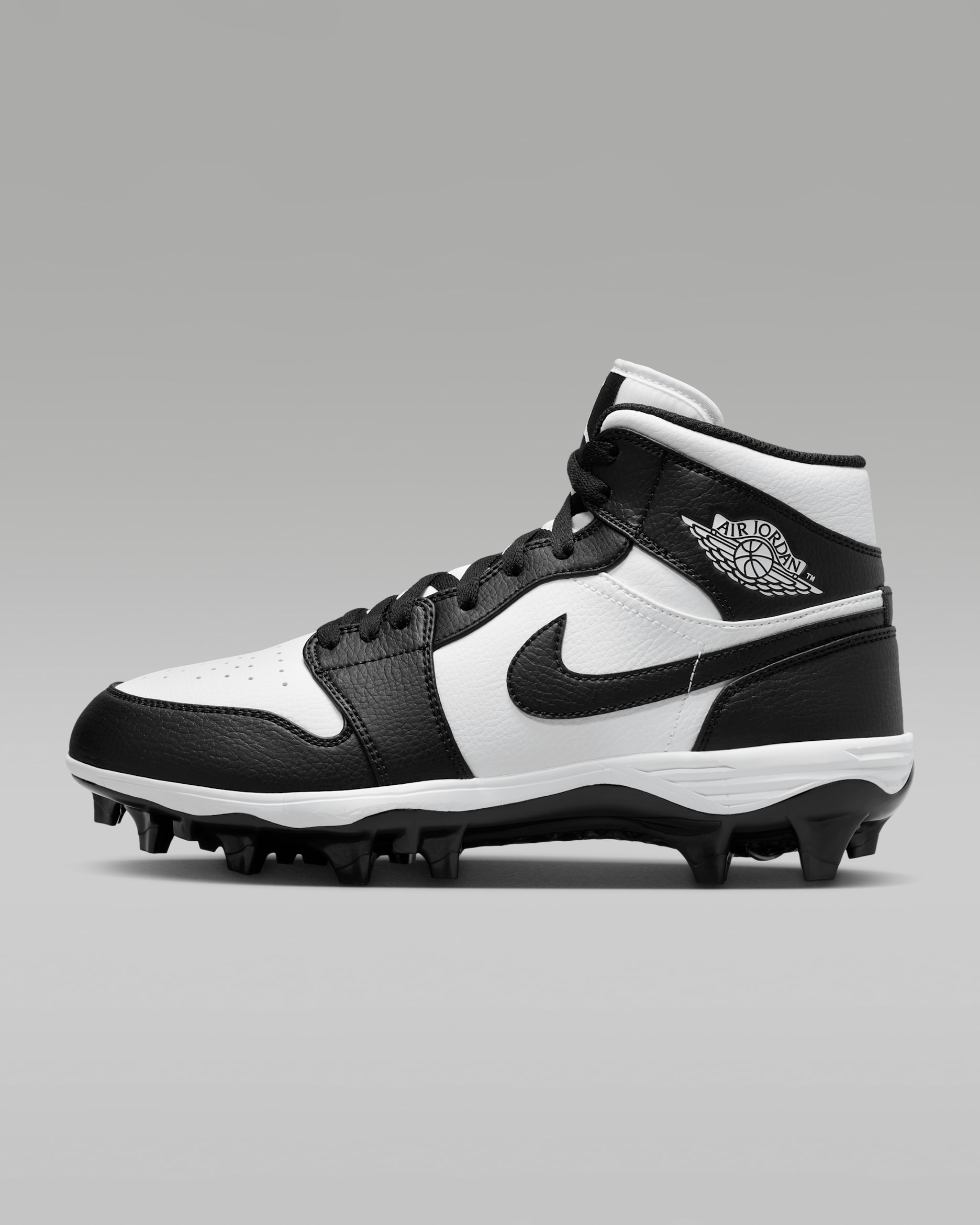 Tacos de fútbol americano para hombre Jordan 1 Mid TD - Blanco/Negro/Negro