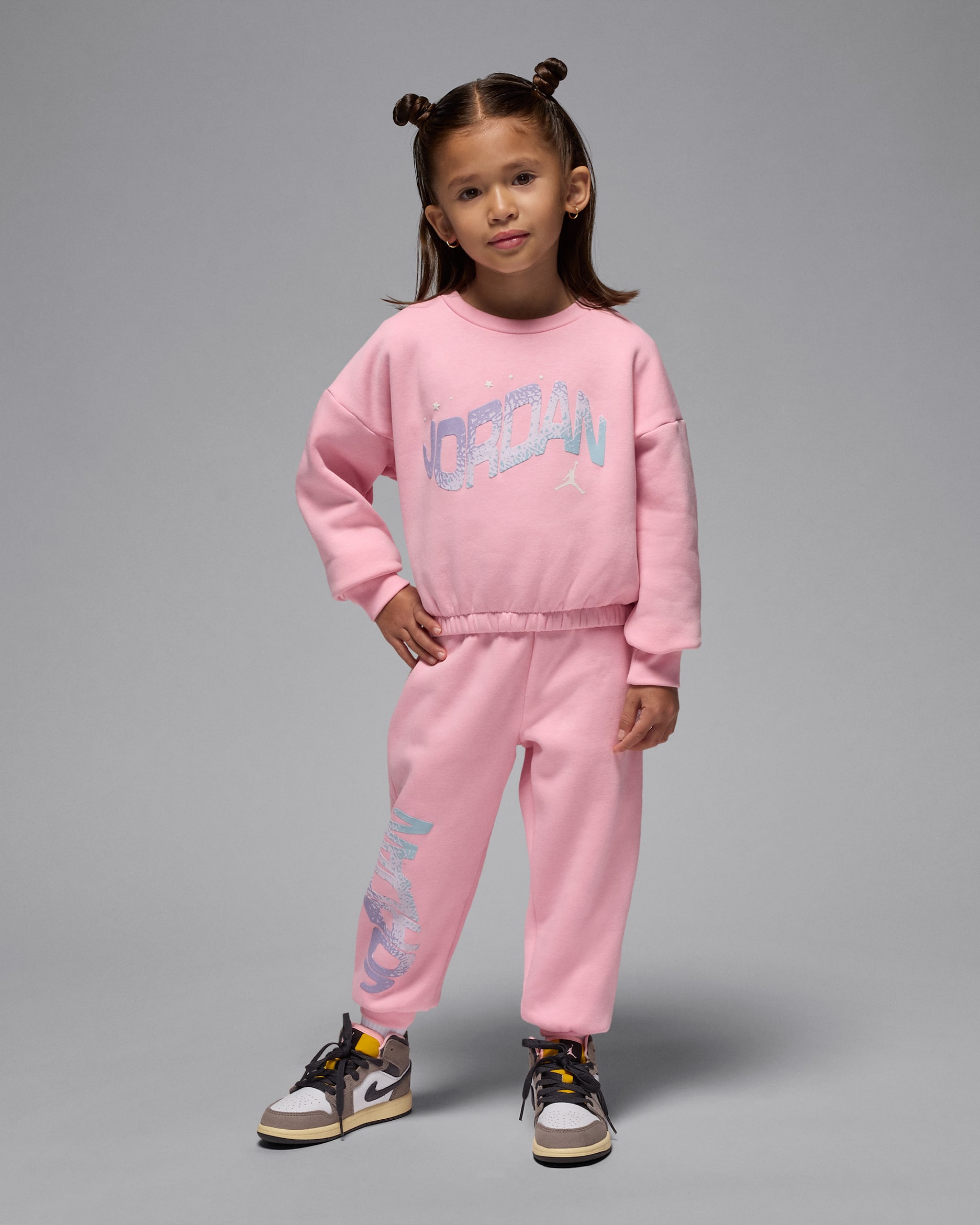 Jordan Jumpman Club Little Kids' Bubble Fleece 2-Piece Set - Medium Soft Pink