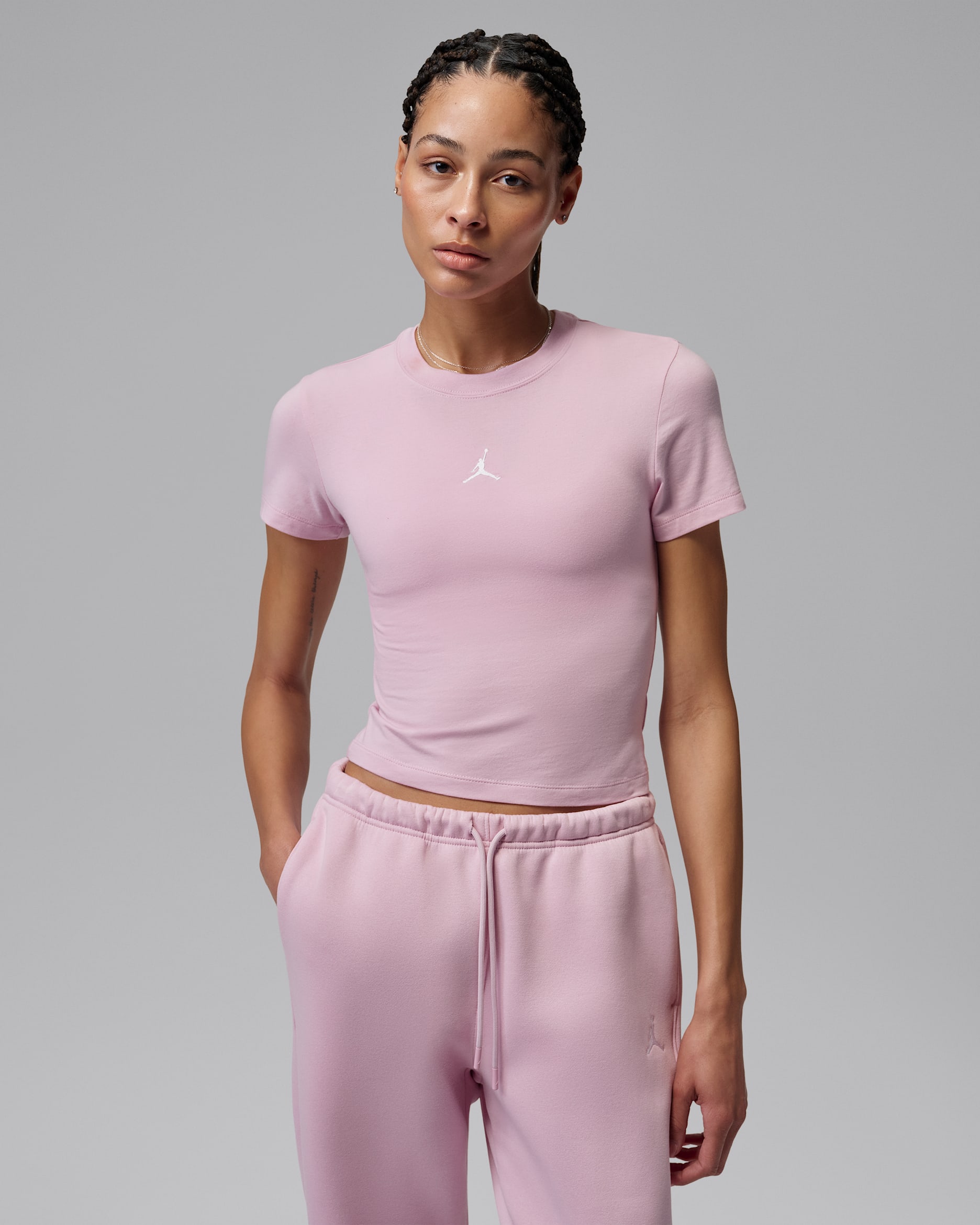 Jordan Essentials Women's T-Shirt - Iced Carmine/White