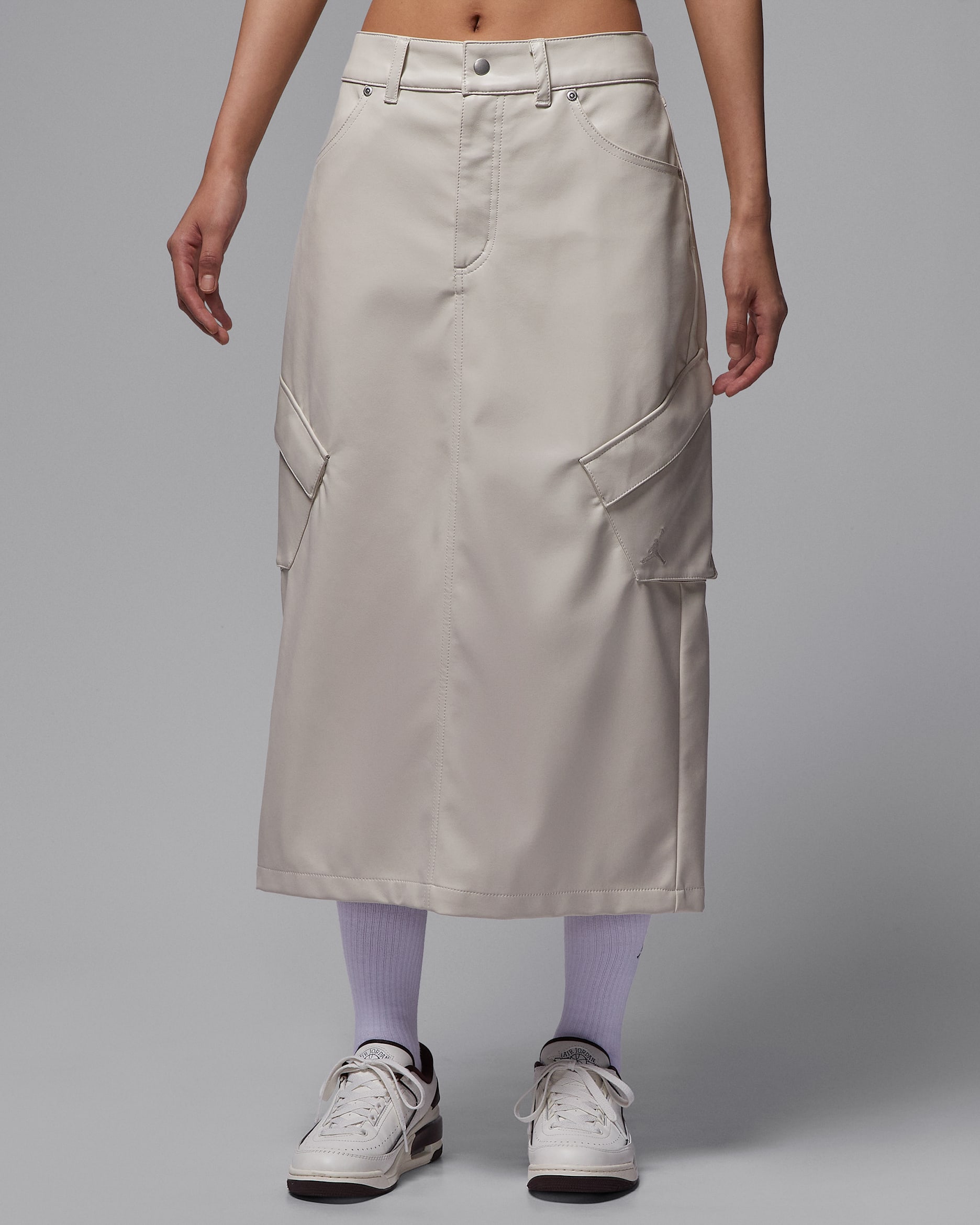 ジョーダン フライト シカゴ ウィメンズ フェイク レザー スカート - ライトオールウッドブラウン