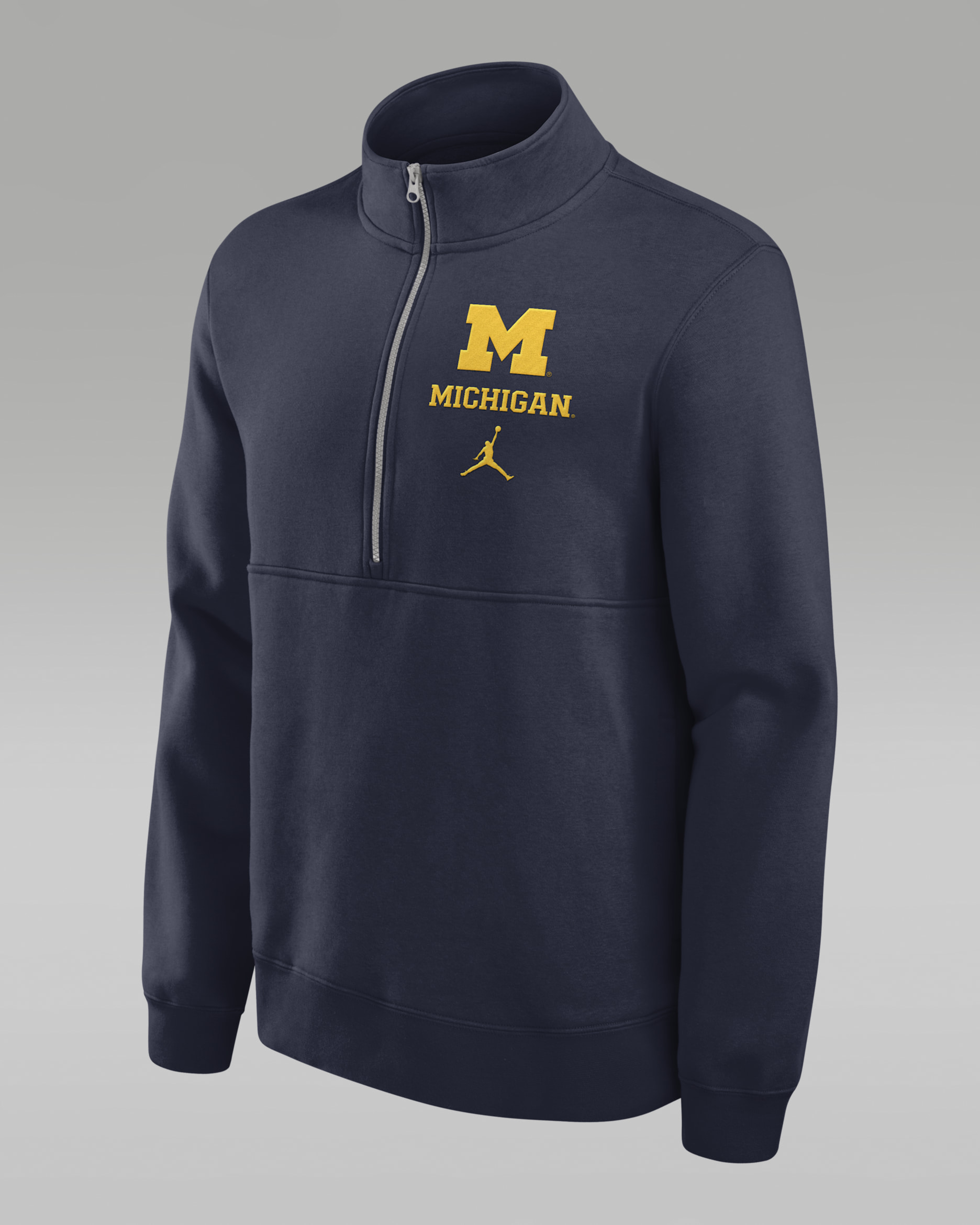 Michigan Wolverines Primetime Club Men's Jordan College 1/2-Zip Crew - Navy