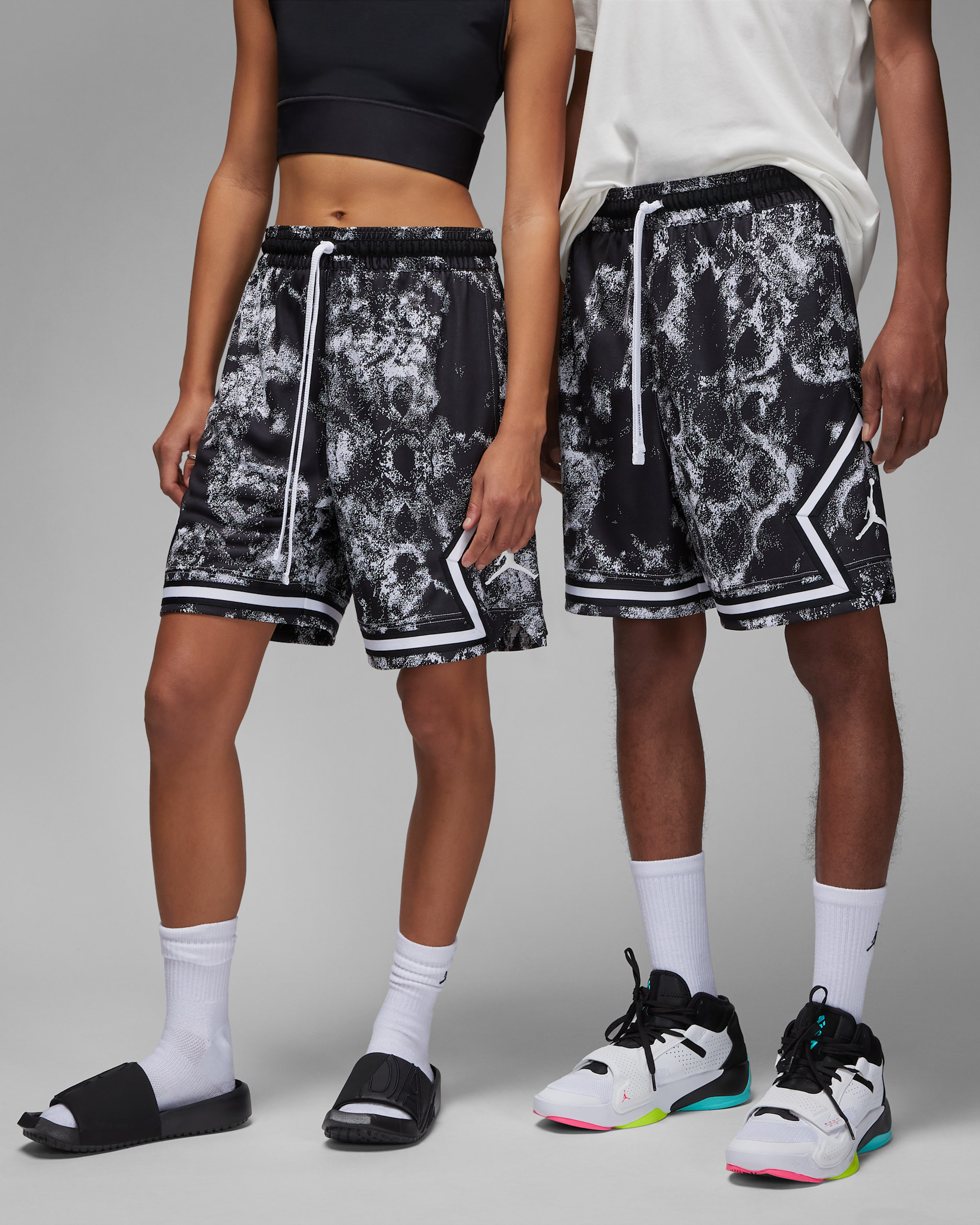 Jordan Dri-FIT Sport Men's Diamond Shorts - White/Black