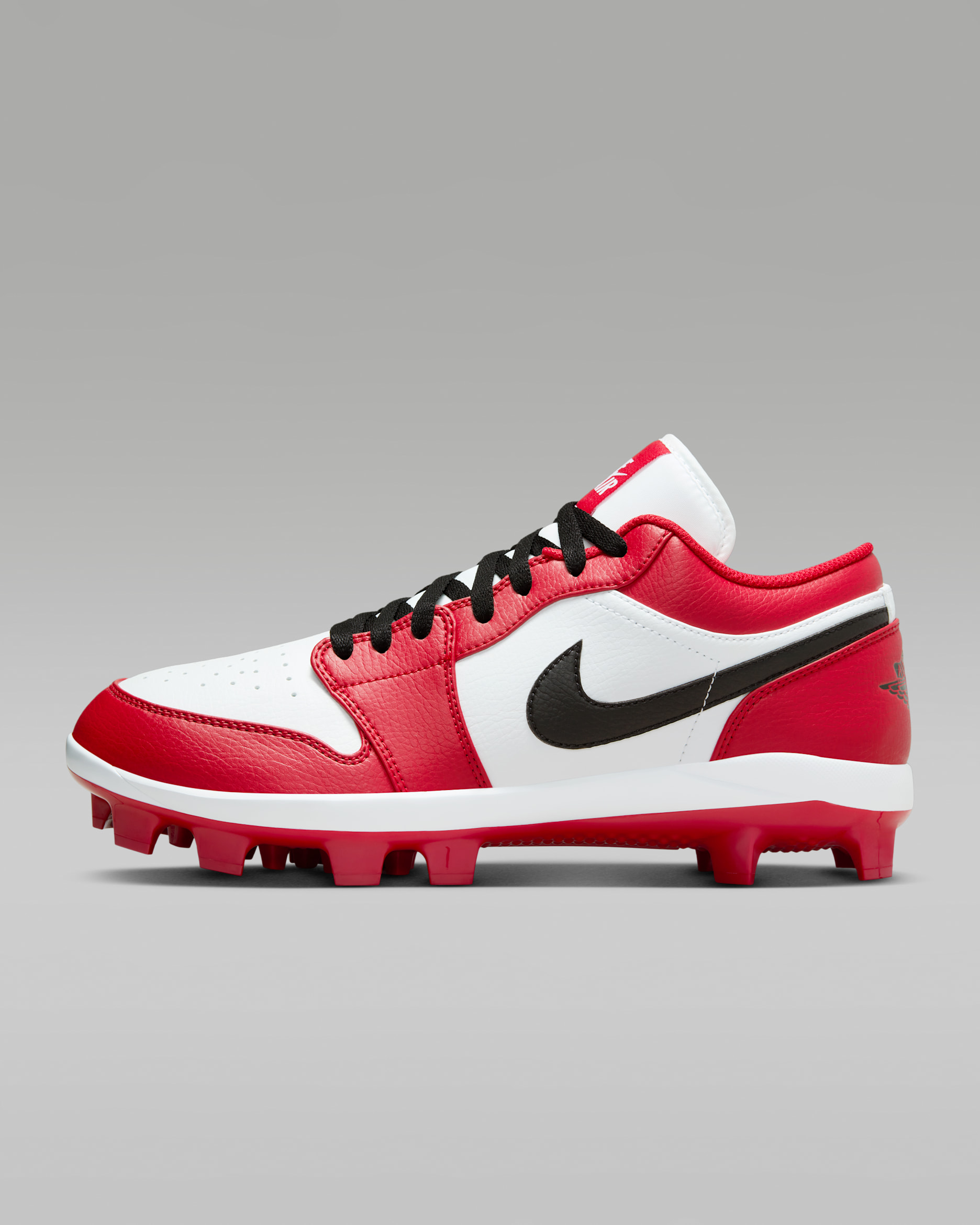 Jordan 1 Retro MCS Low Men's Baseball Cleats - Gym Red/White/Black