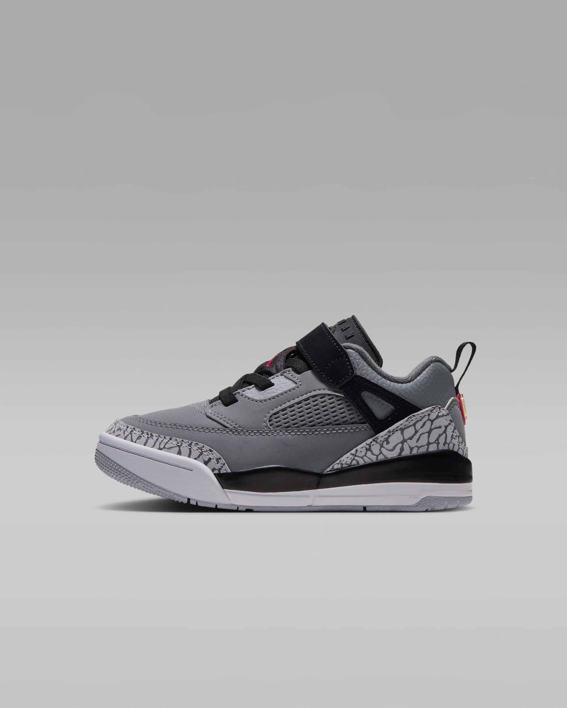 Jordan Spizike Low Younger Kids' Shoes - Cool Grey/Black/Wolf Grey/University Red