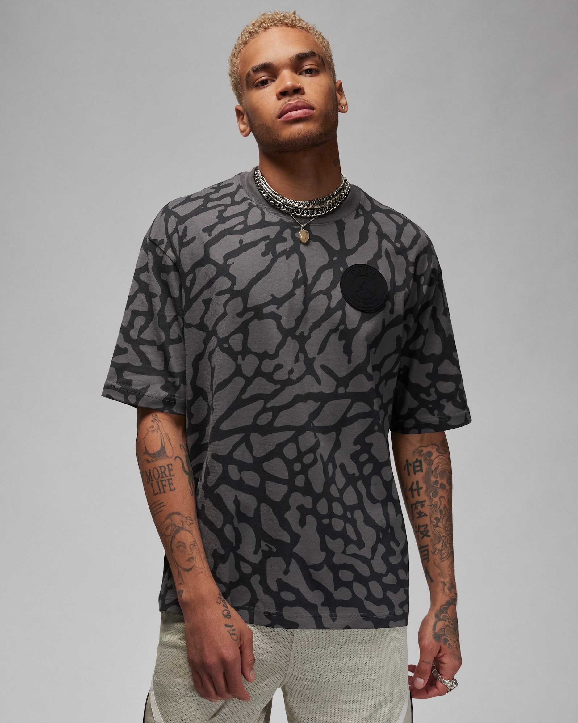 Paris Saint-Germain Men's Graphic T-Shirt - Iron Grey