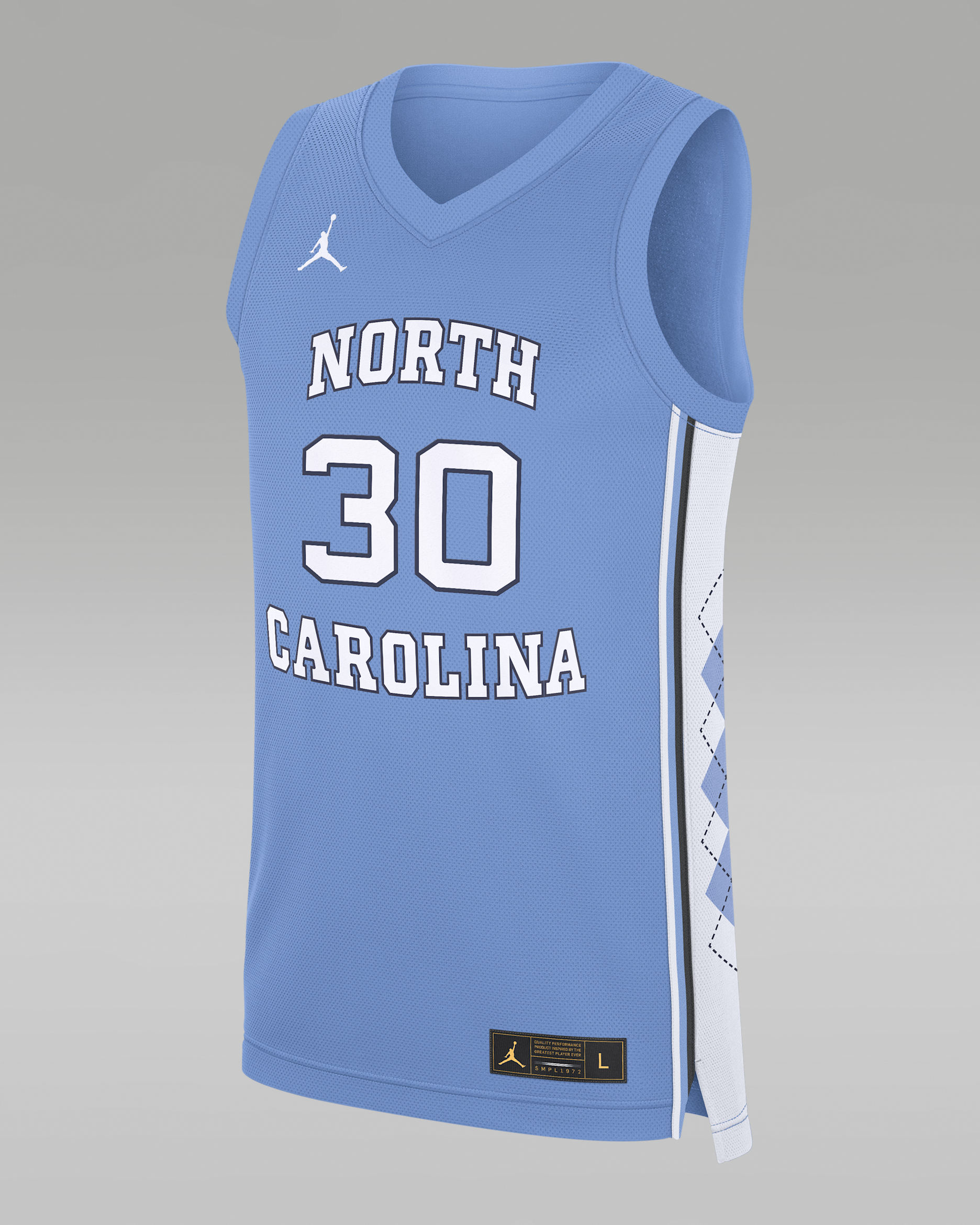 Jersey de básquetbol universitario marca Jordan para hombre North Carolina Replica - Azul claro
