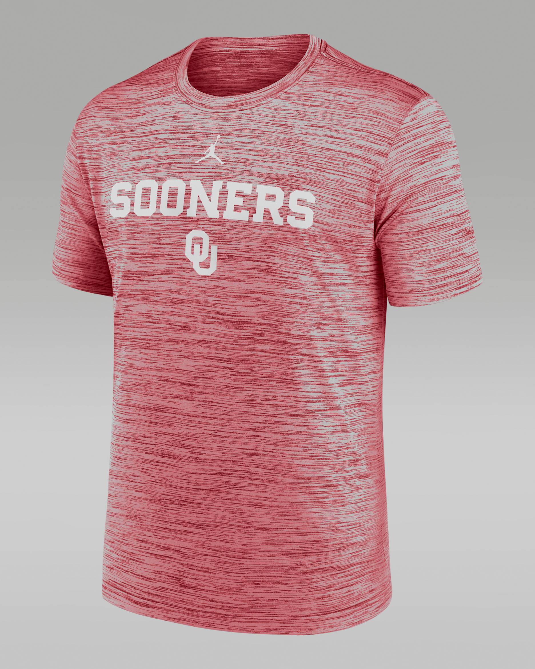 Playera universitaria marca Jordan Dri-FIT para hombre Oklahoma Sideline Velocity - Carmesí