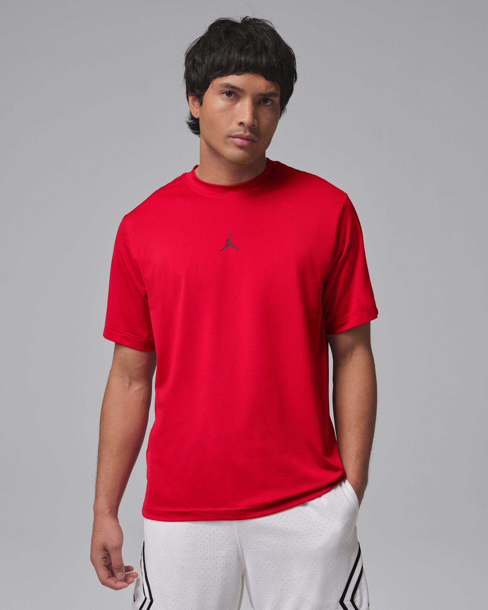 Playera de manga corta Dri-FIT para hombre Jordan Sport Essentials - Rojo gimnasio