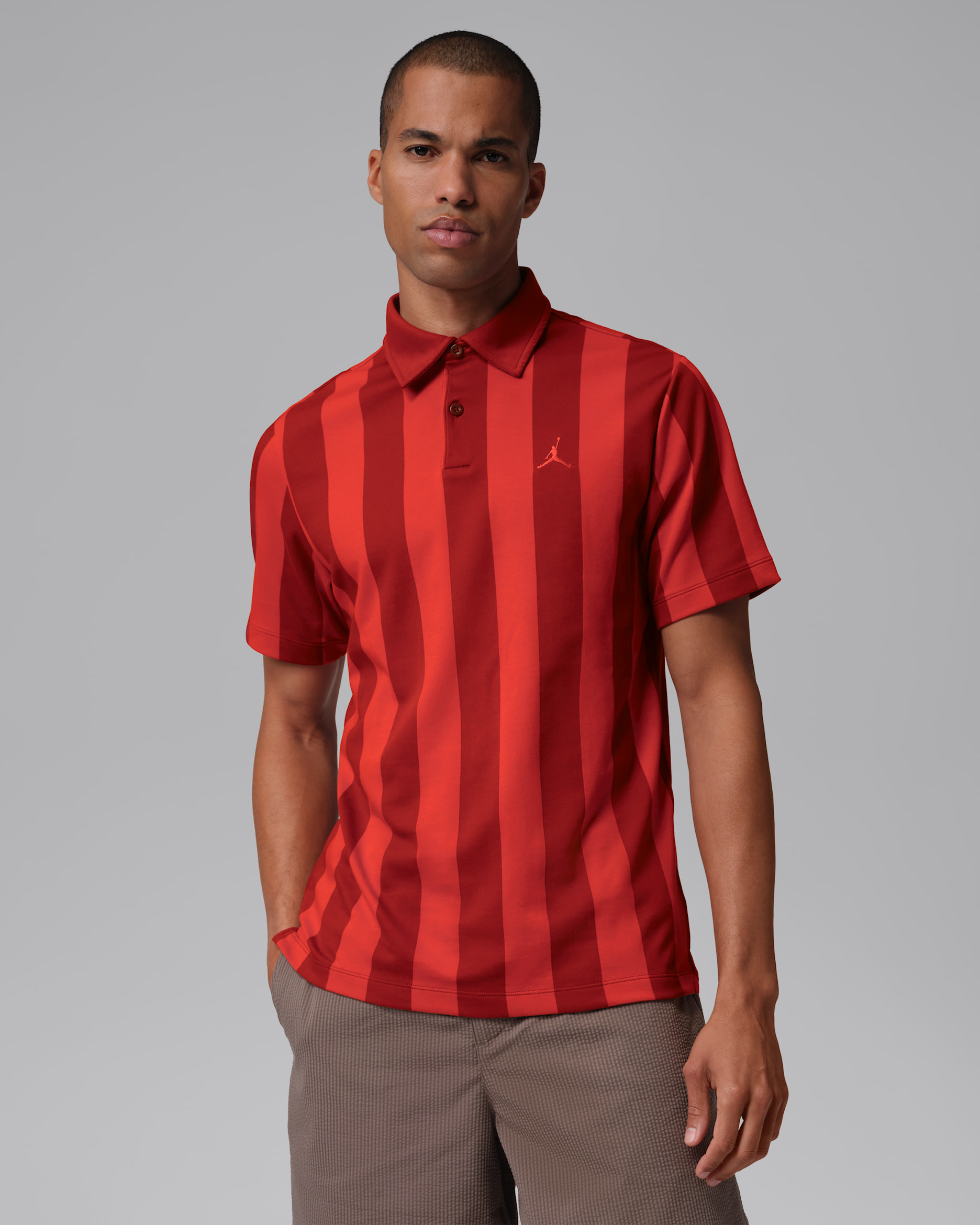 Jordan Sport Men's Dri-FIT Printed Golf Polo - Team Red/Mystic Red/Mystic Red