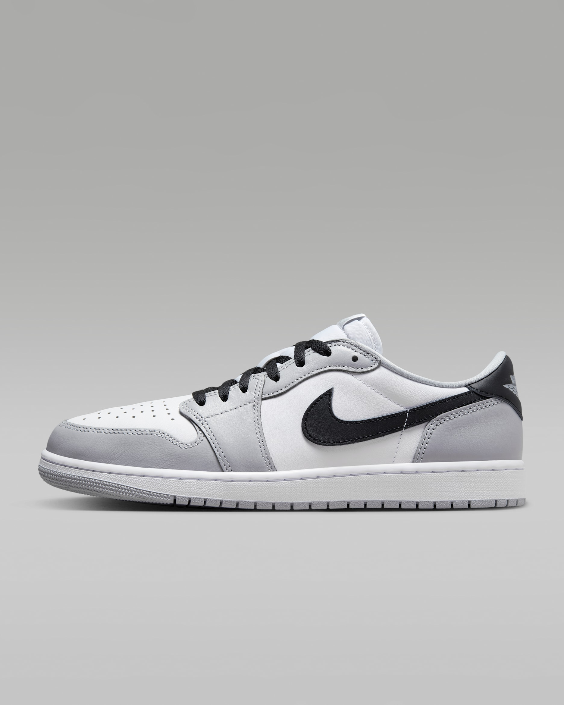 Air Jordan 1 Low OG 'Wolf Grey' Men's Shoes - White/Wolf Grey/Black